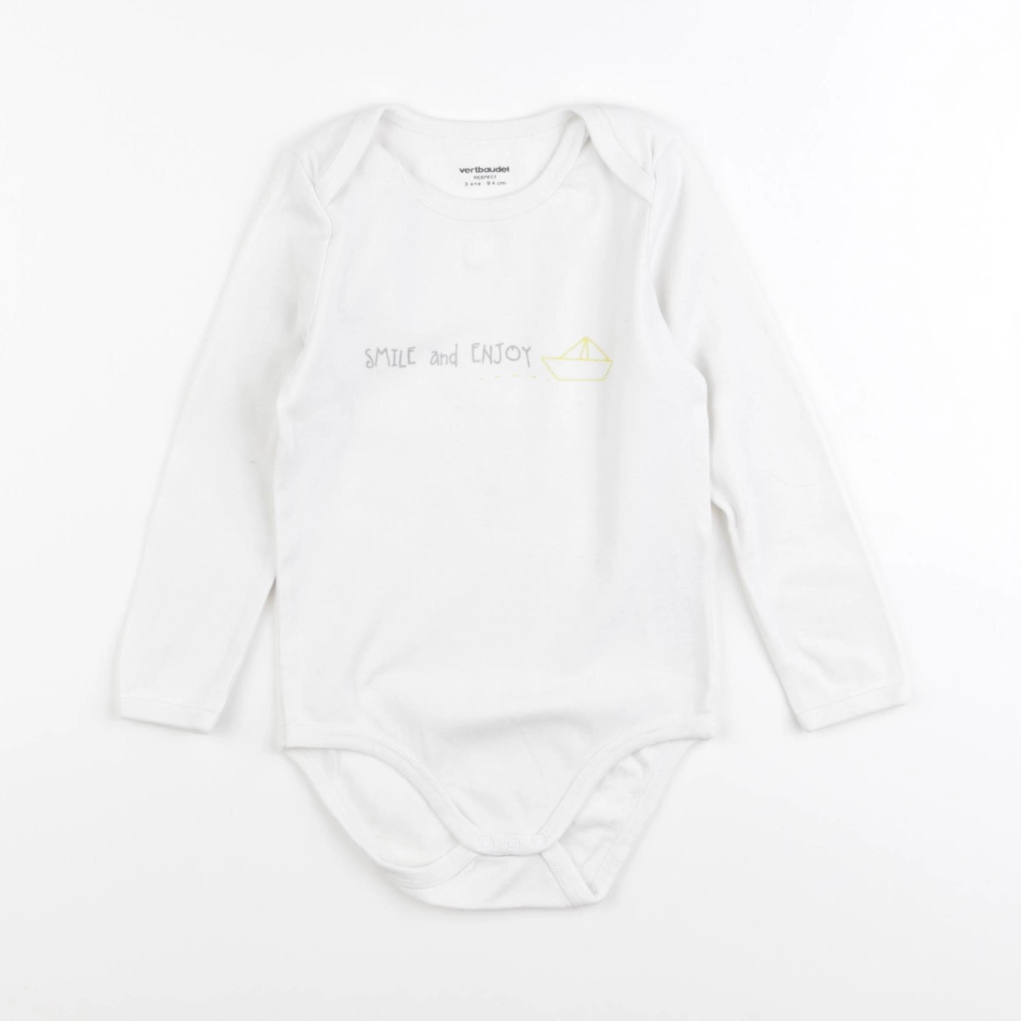 Vertbaudet - body blanc - 3 ans
