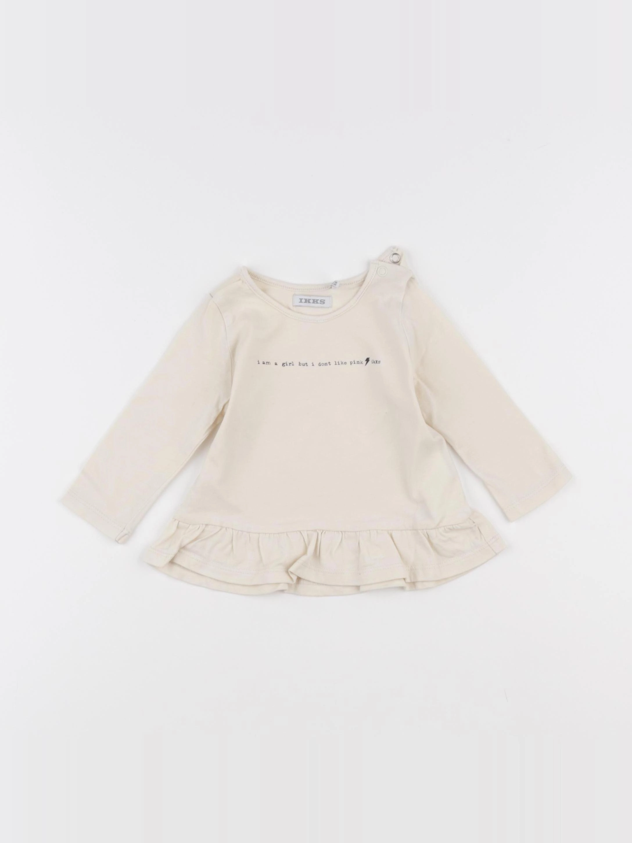 IKKS - tee-shirt beige - 6 mois