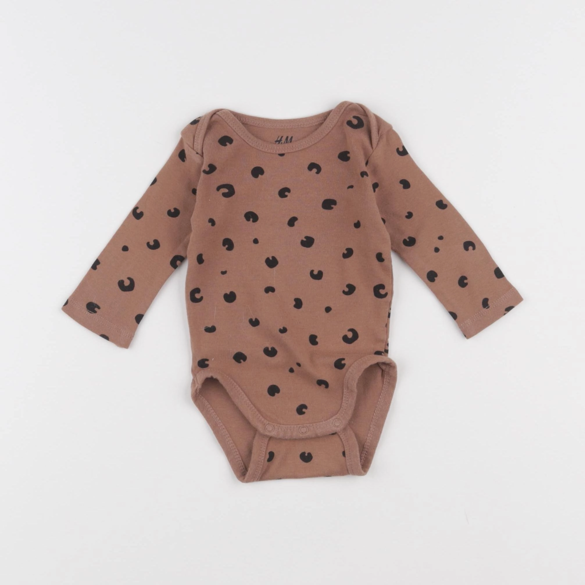 H&M - body marron - 1/2 mois