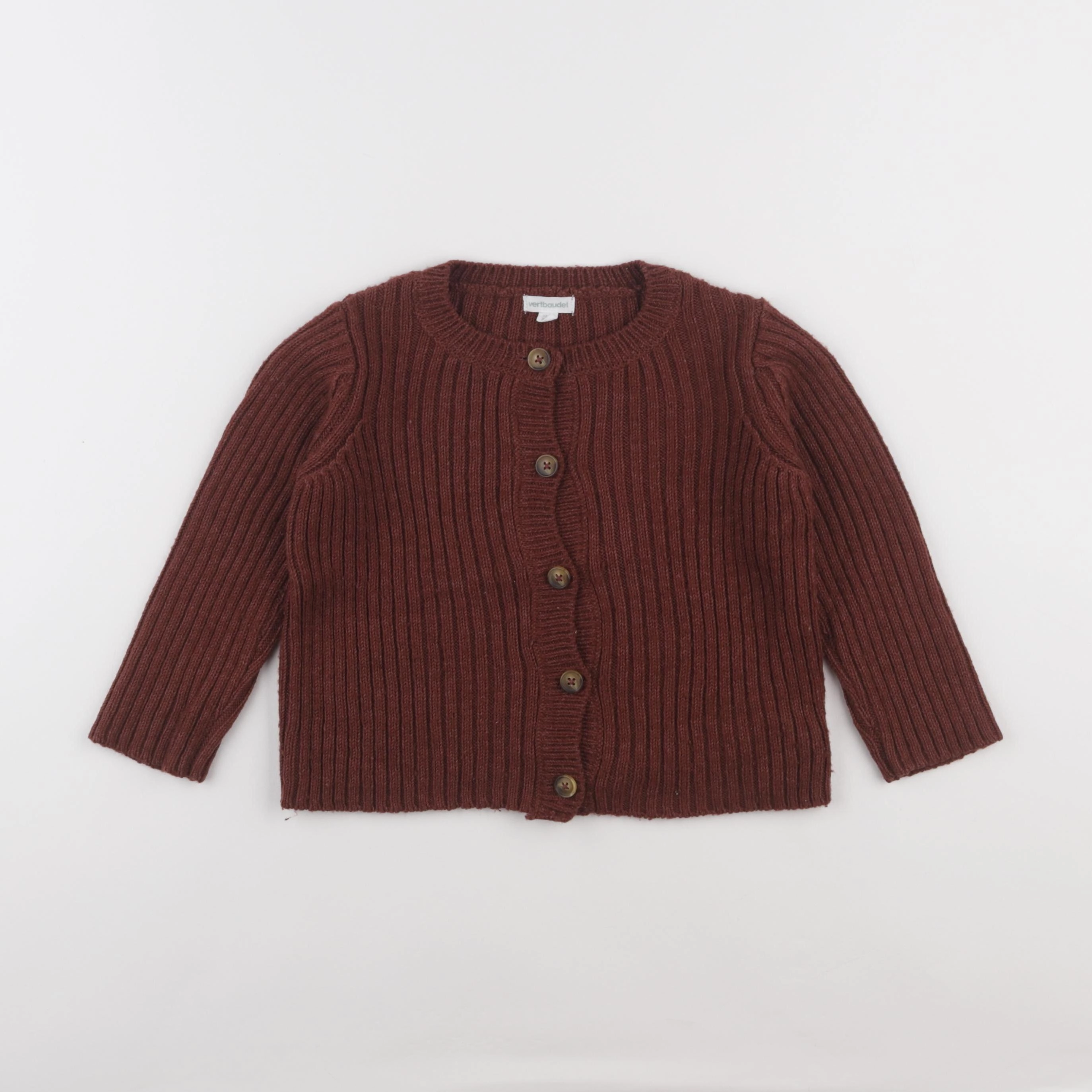 Vertbaudet - gilet marron - 3 ans