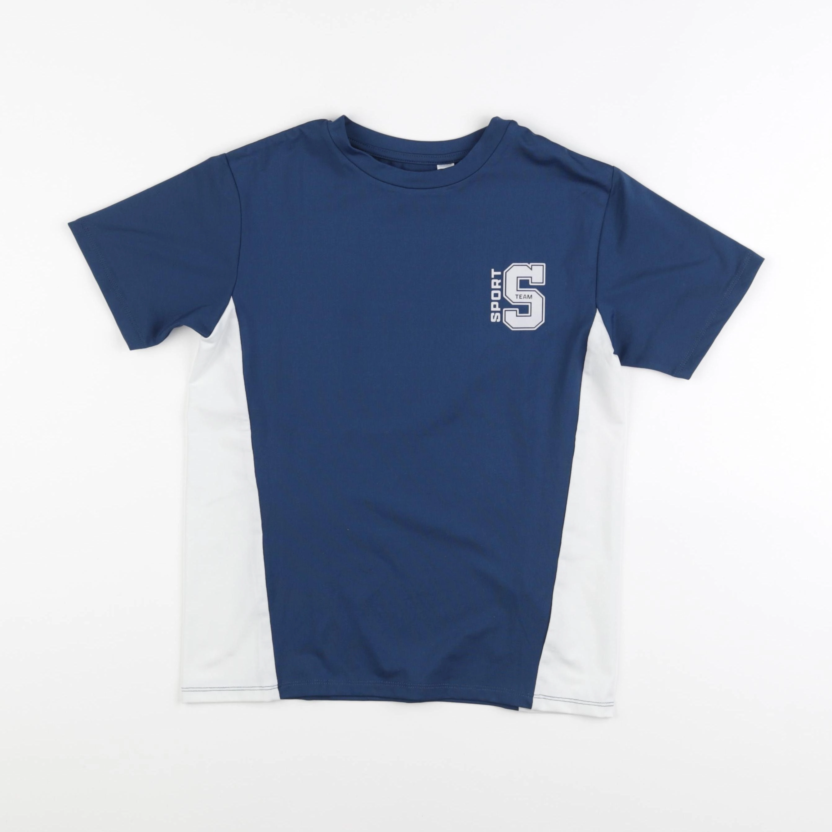 Okaidi - tee-shirt blanc, bleu - 8 ans