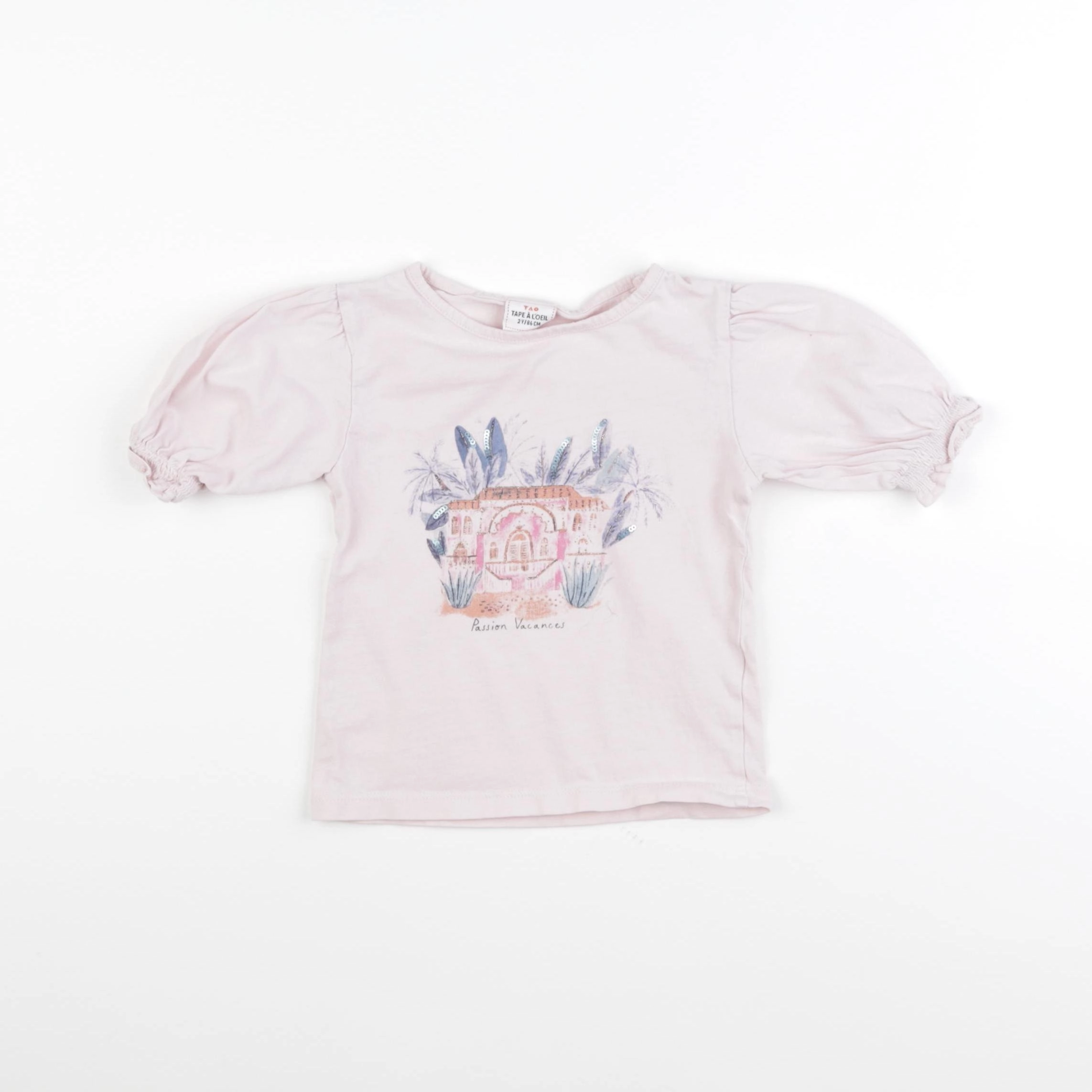 Tape à l'oeil - tee-shirt rose - 2 ans