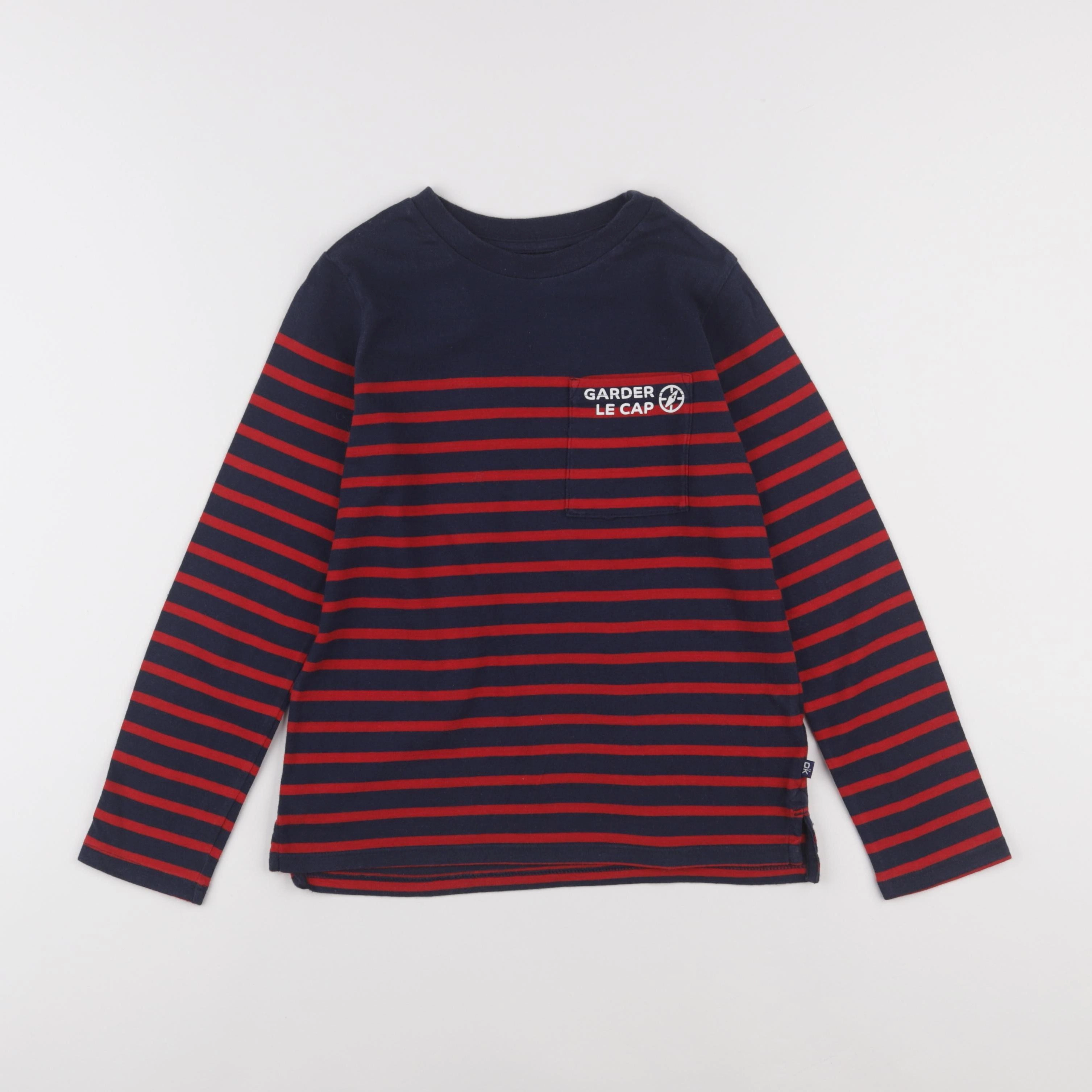 Okaidi - tee-shirt bleu, rouge - 8 ans