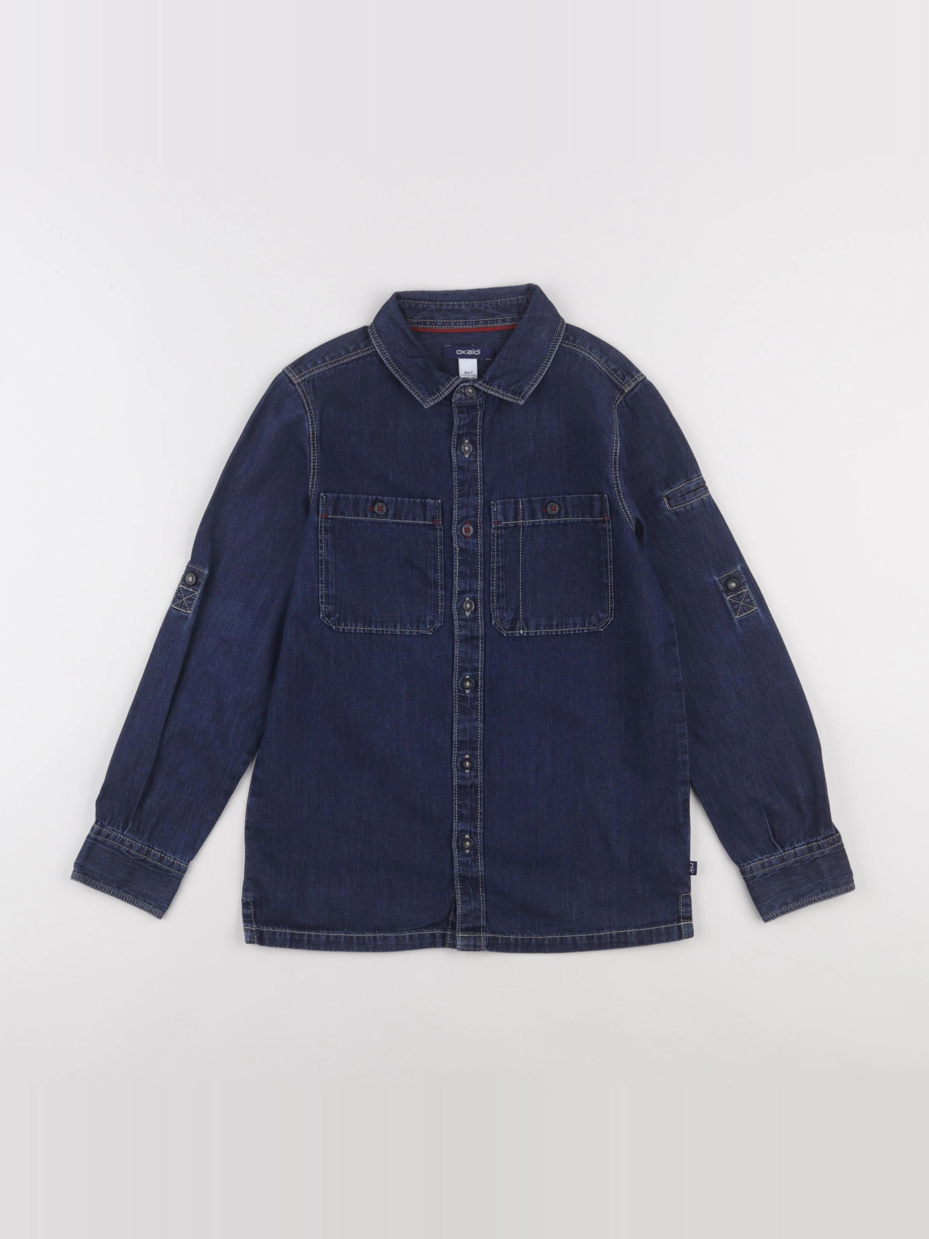 Okaidi - chemise bleu - 8 ans