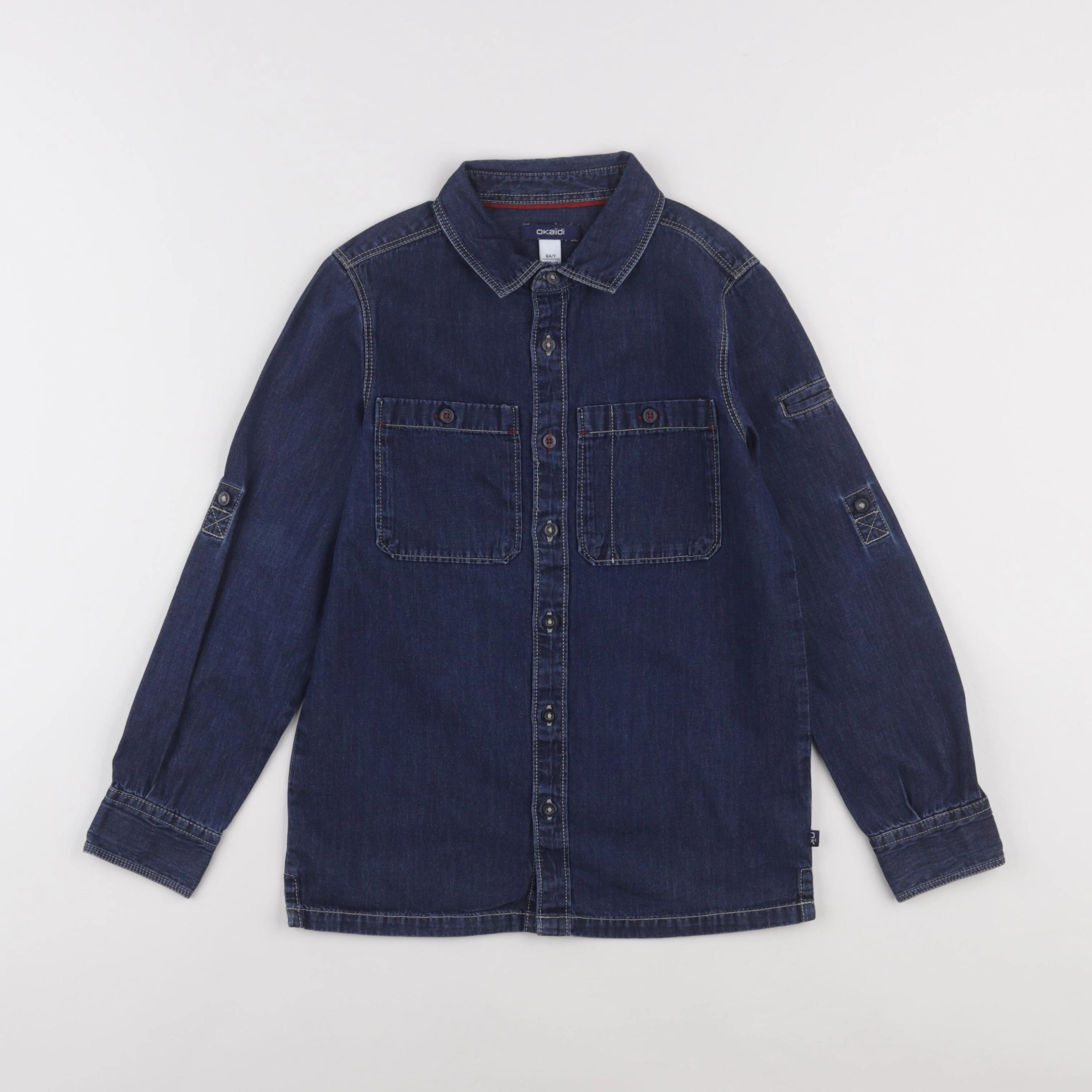 Okaidi - chemise bleu - 8 ans