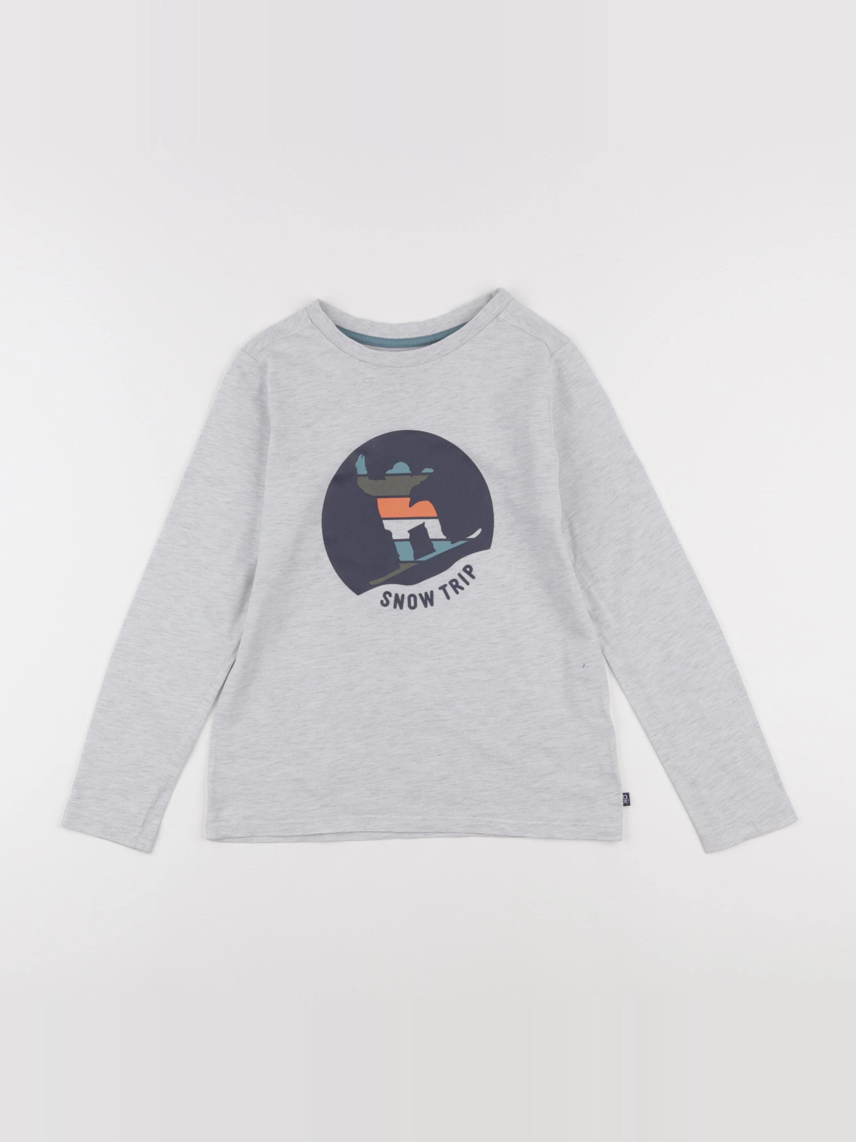 Okaidi - tee-shirt gris - 8 ans
