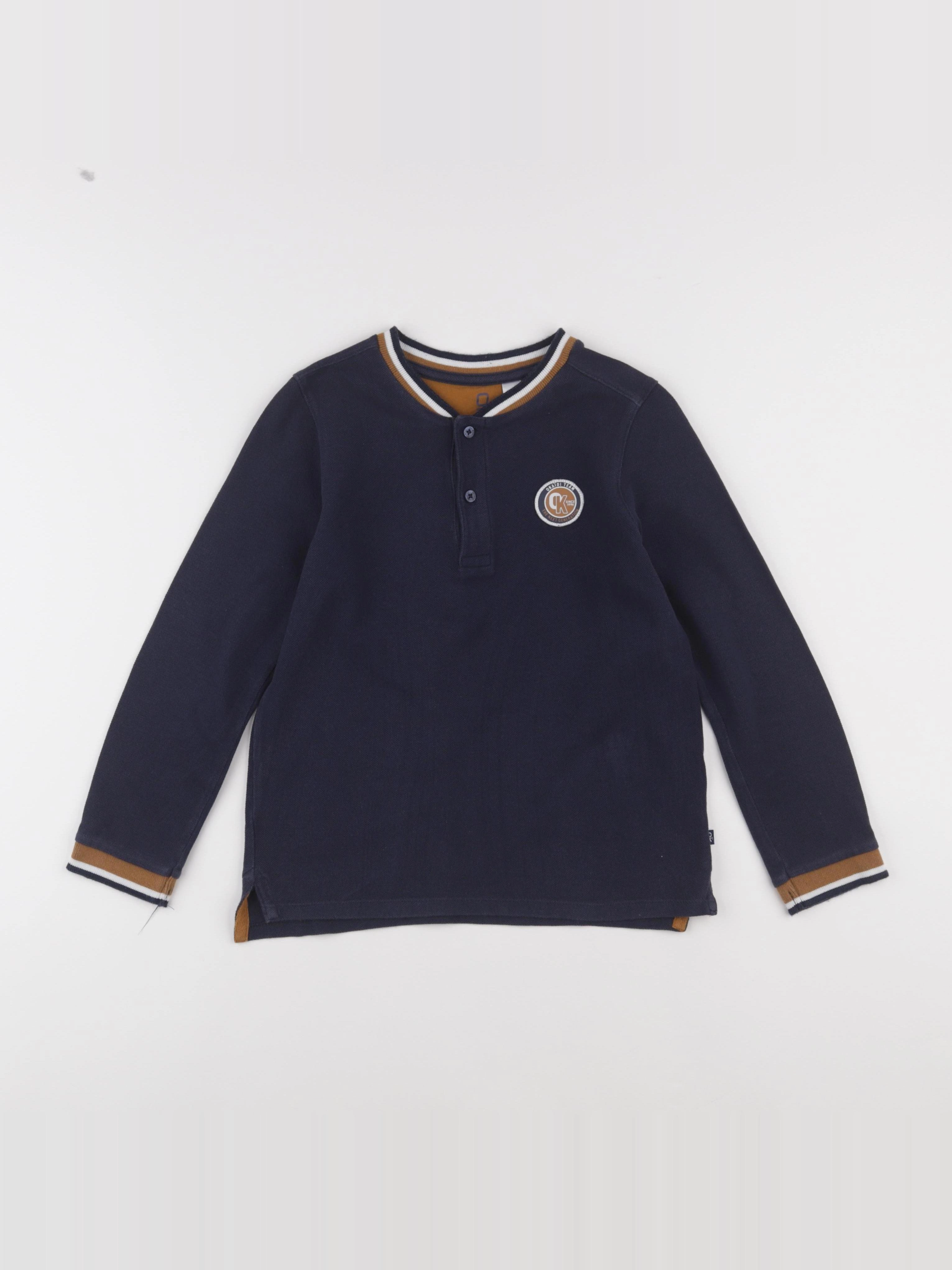 Okaidi - polo bleu - 8 ans