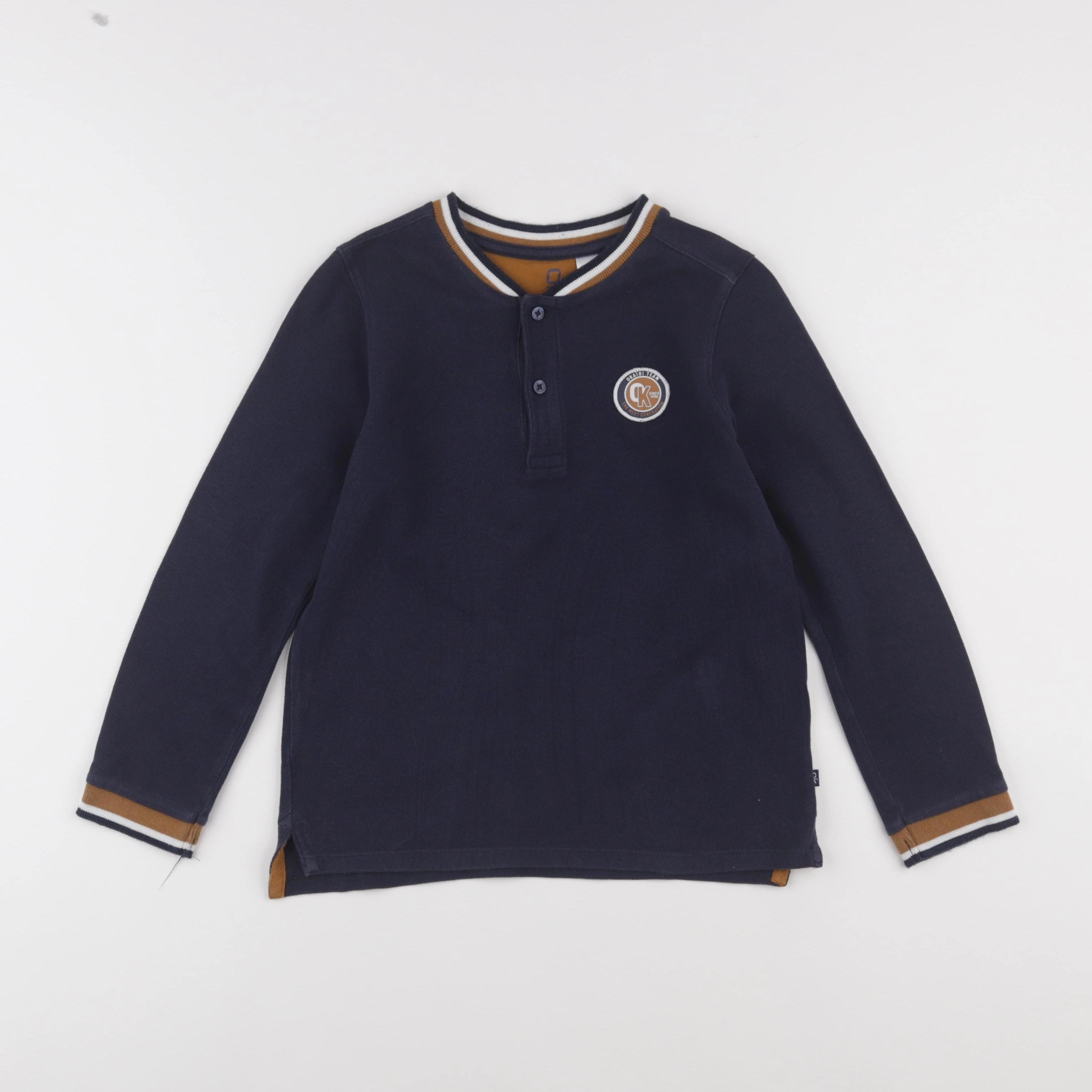 Okaidi - polo bleu - 8 ans