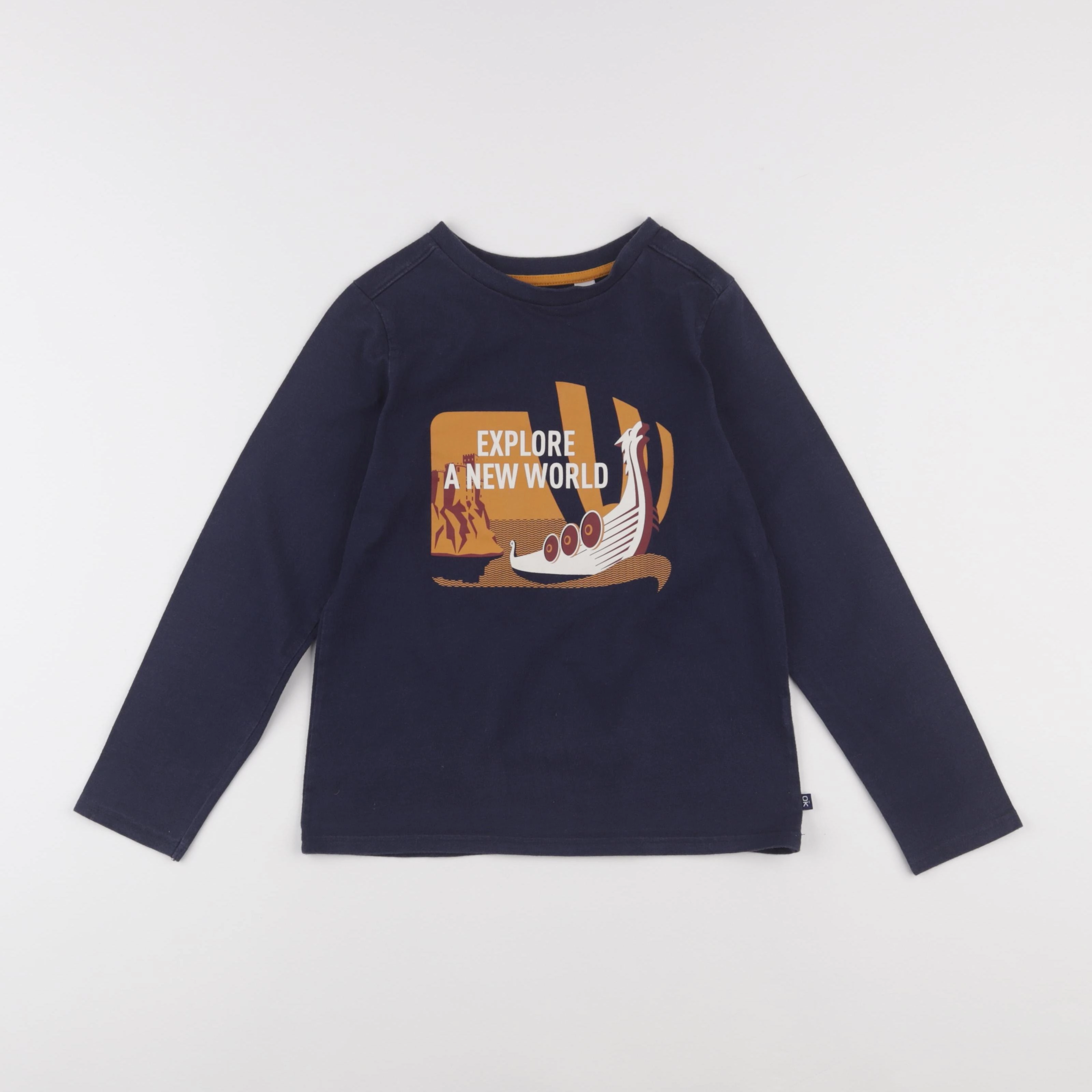 Okaidi - tee-shirt bleu - 8 ans