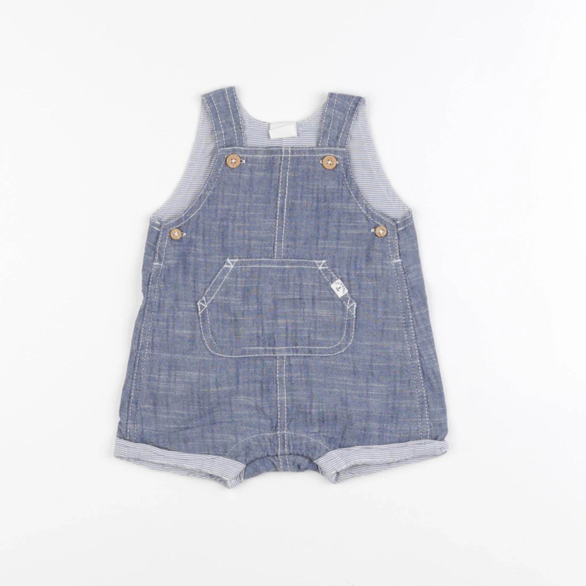H&M - combinaison bleu - 2/4 mois