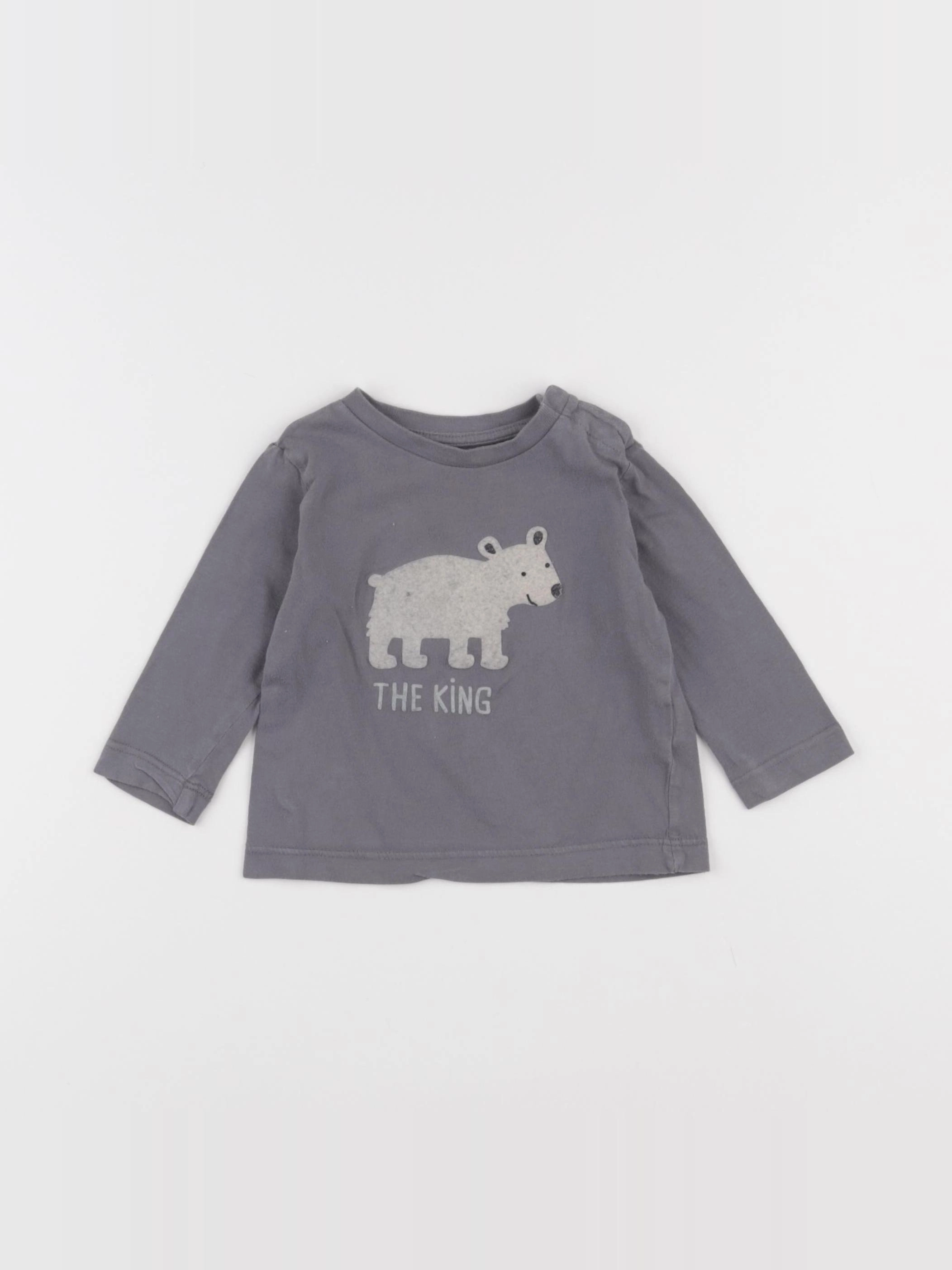Boutchou - tee-shirt gris - 9 mois