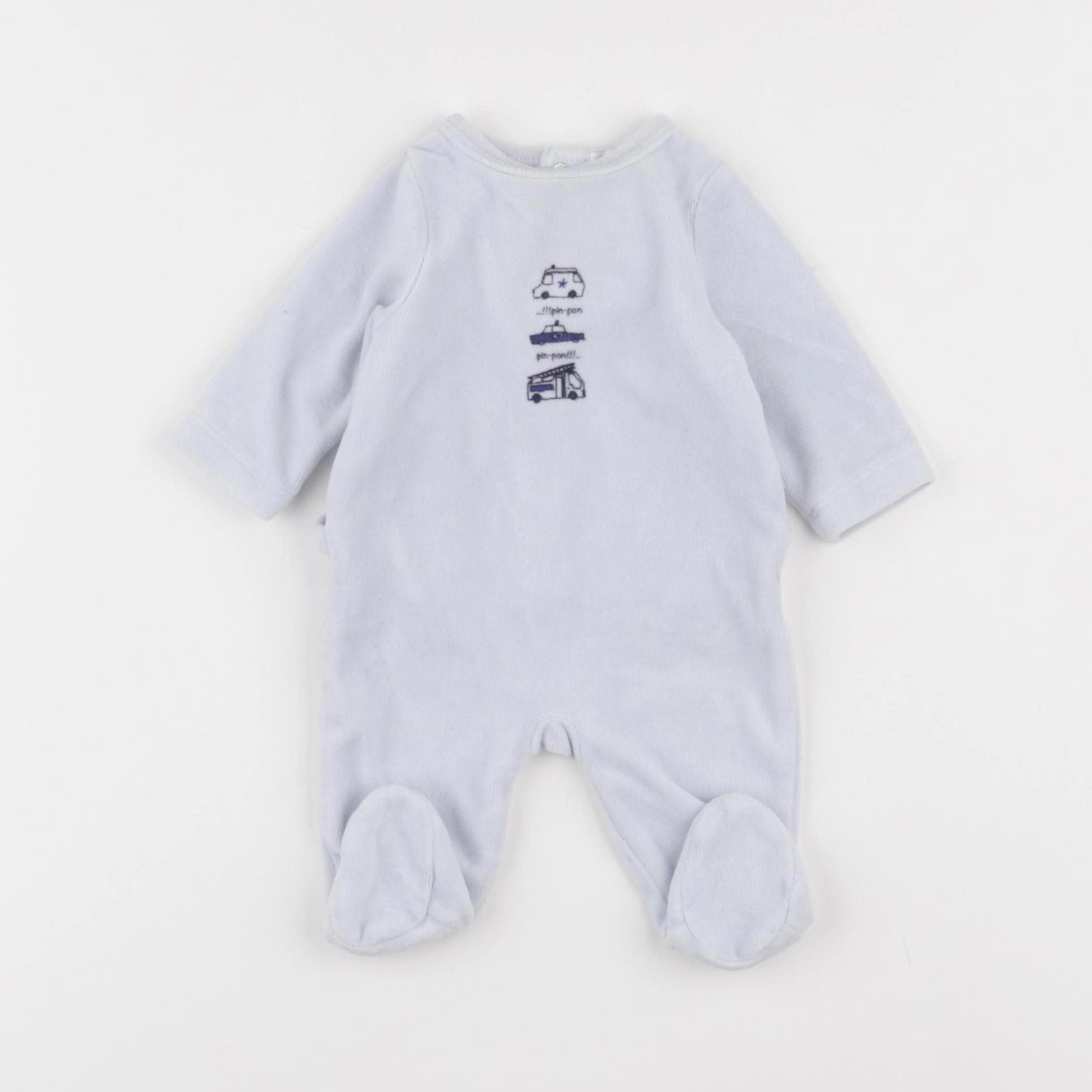 Boutchou - pyjama velours bleu - 1 mois
