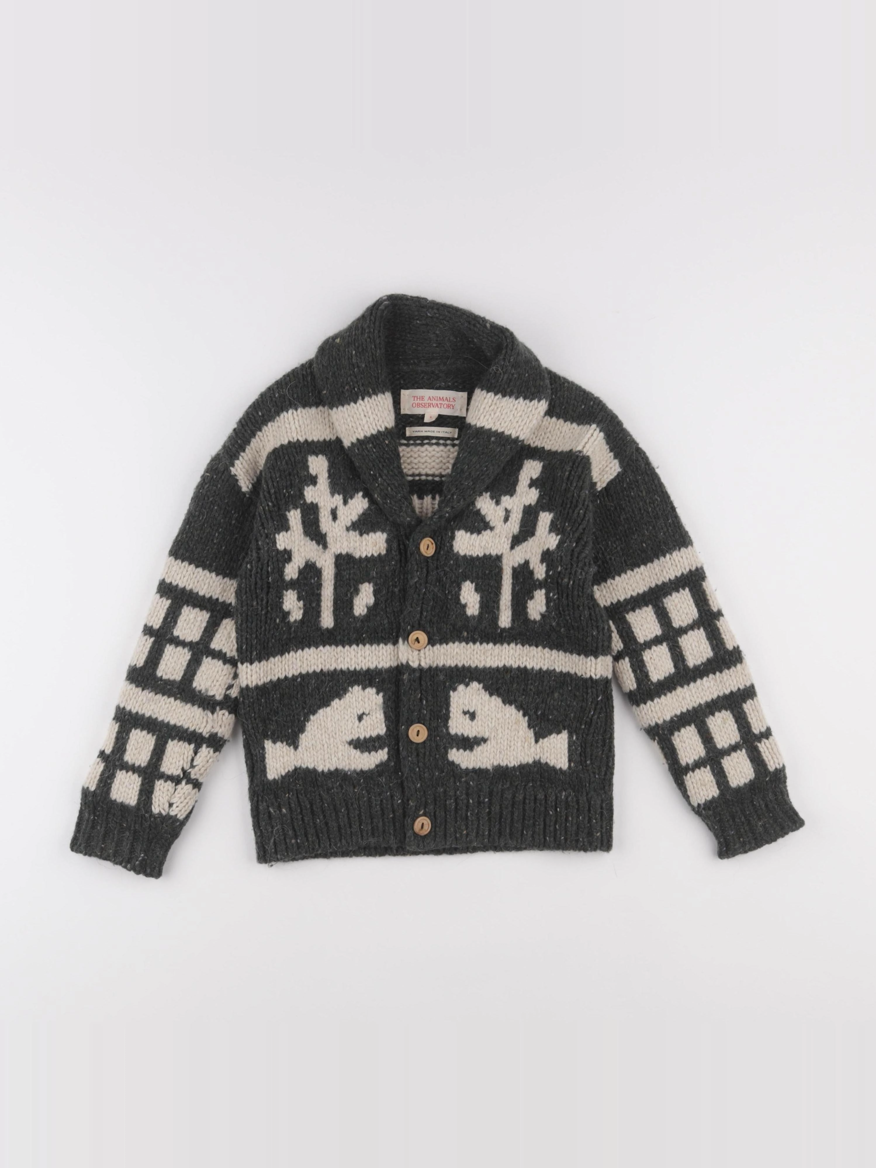 The animals observatory - gilet vert - 4 ans