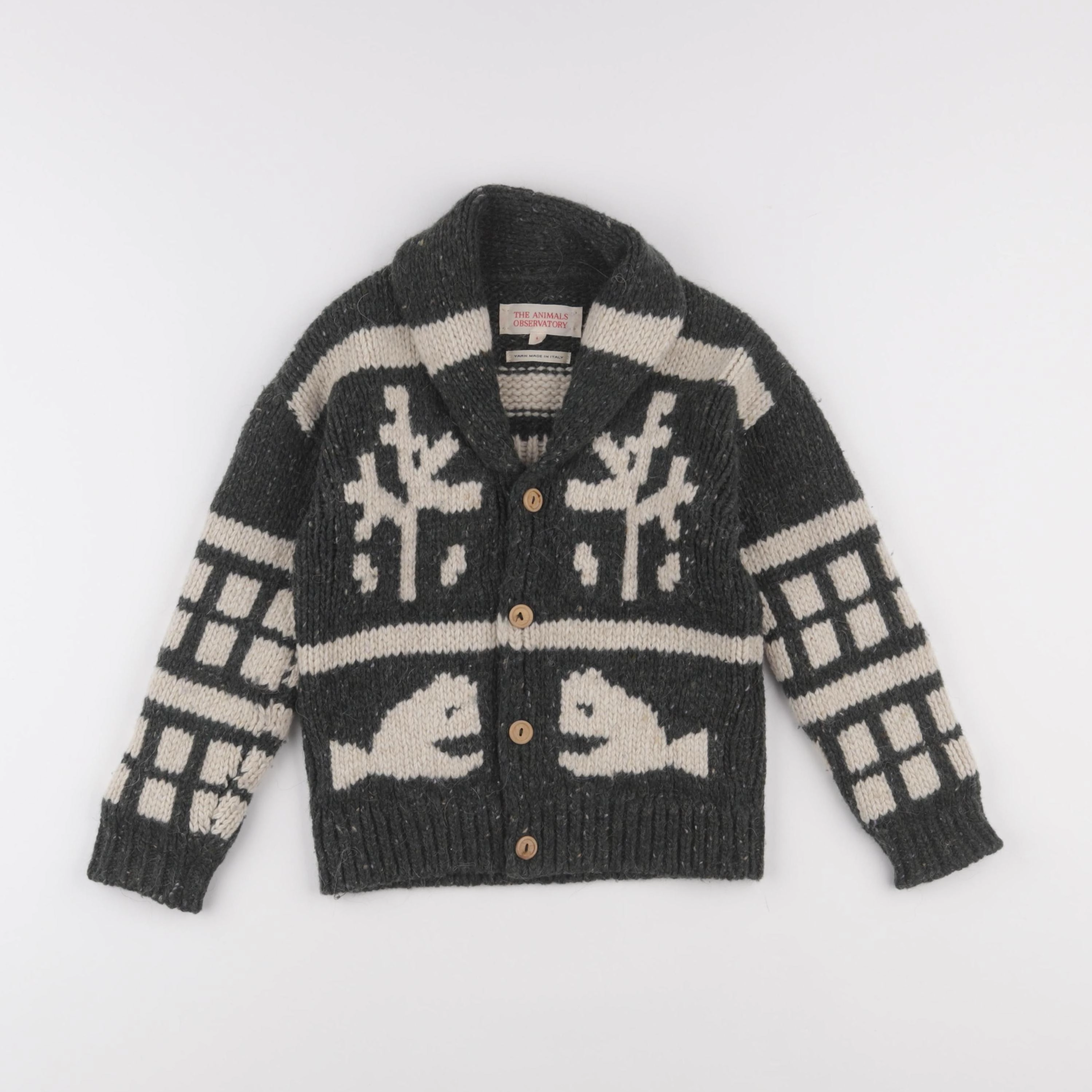 The animals observatory - gilet vert - 4 ans
