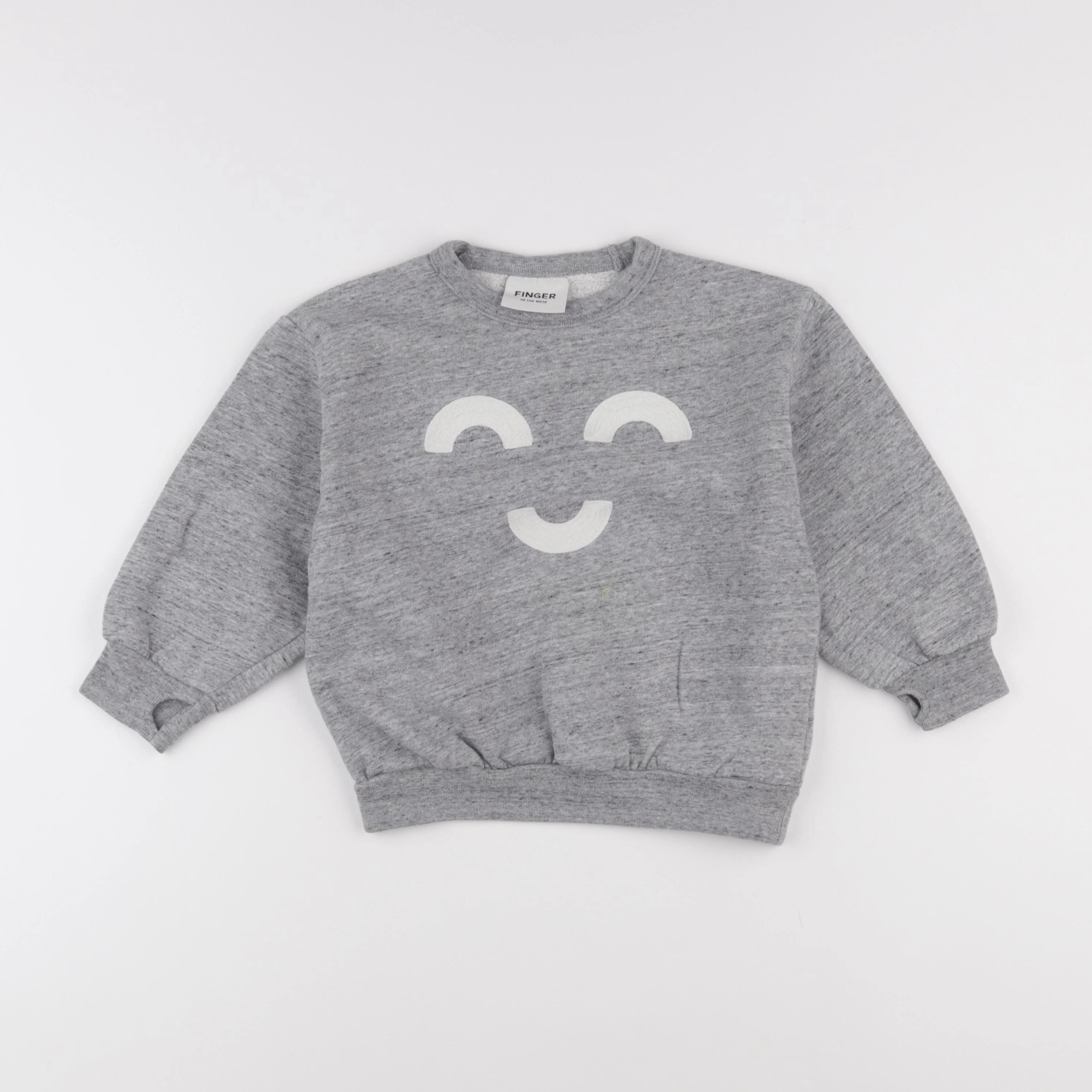 Finger in the nose - sweat gris - 4/5 ans