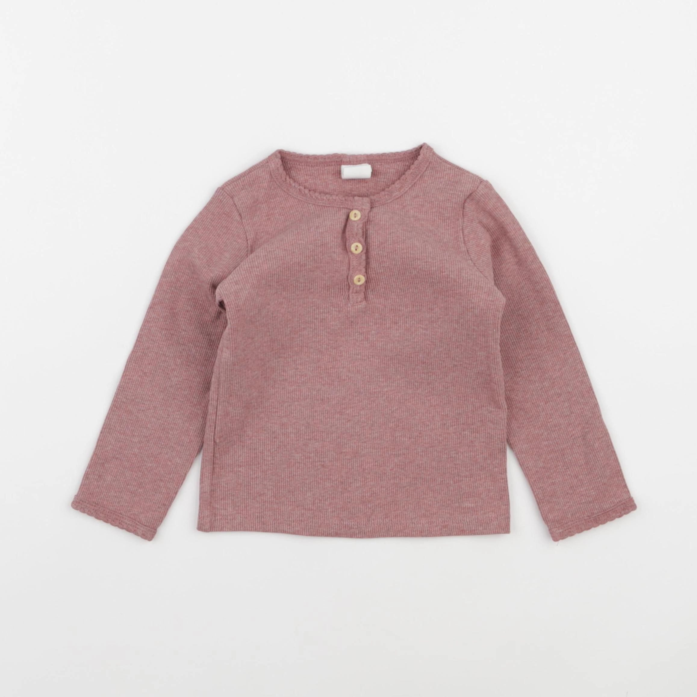 H&M - tee-shirt rose - 12/18 mois