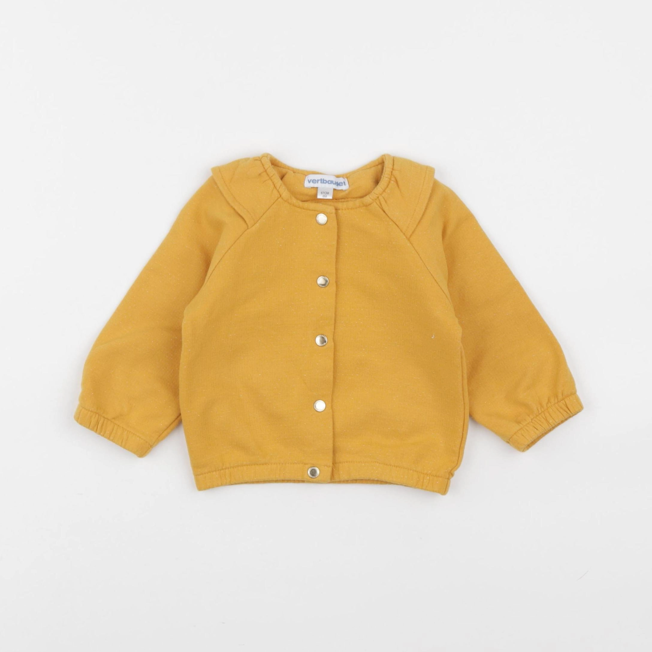 Vertbaudet - sweat jaune - 6 mois