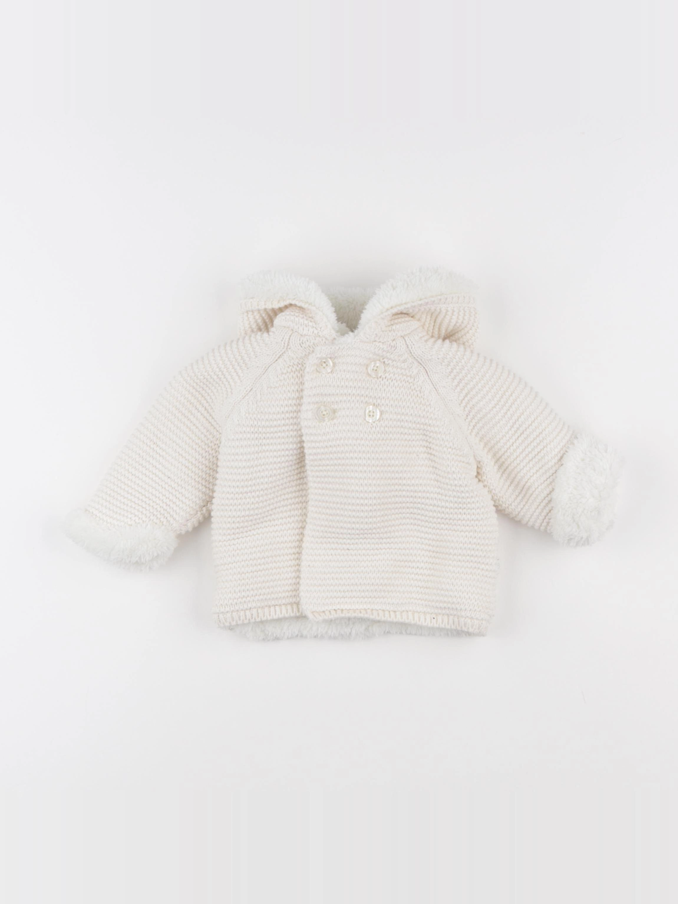 Cadet Rousselle - veste doublé beige - 3 mois