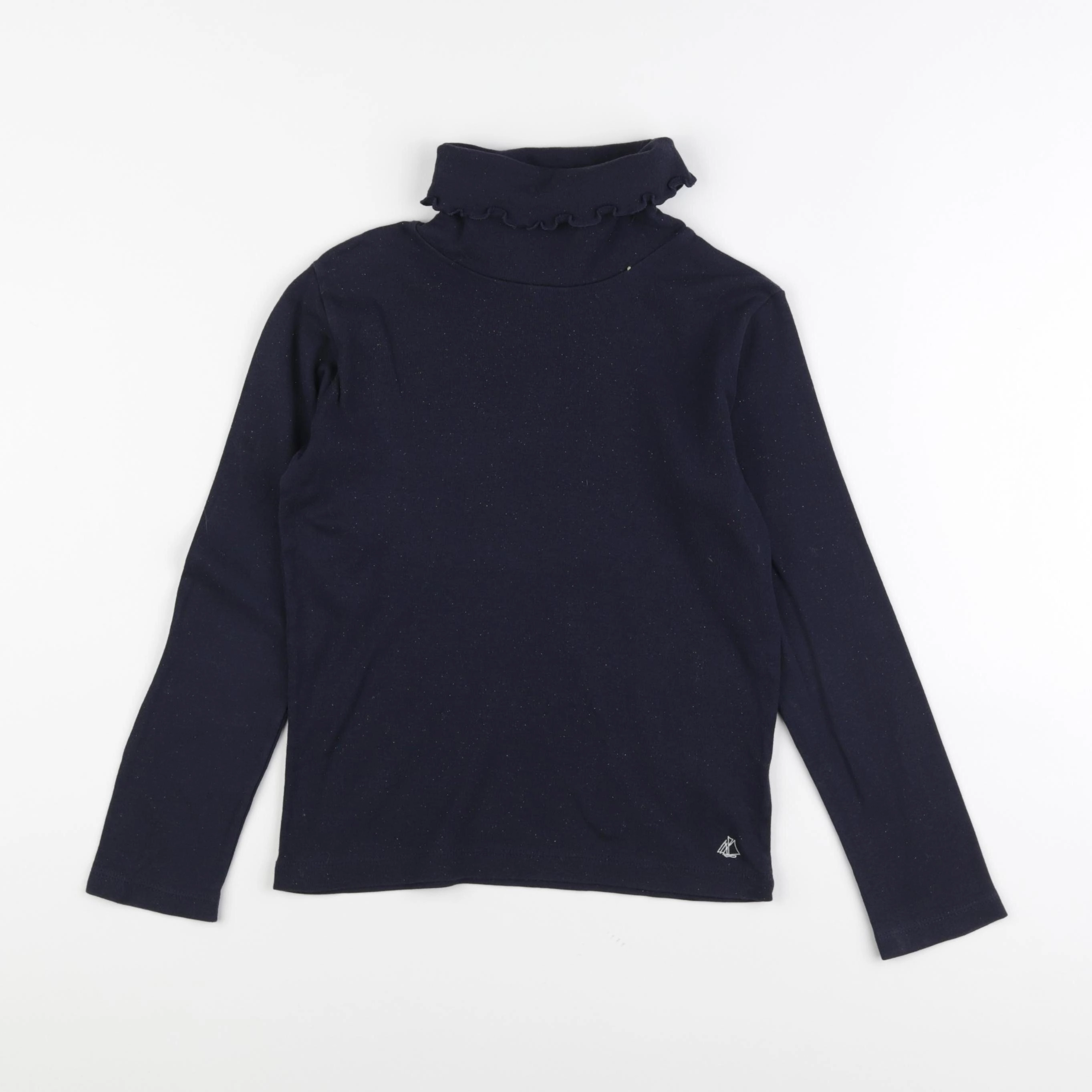 Petit Bateau - sous-pull bleu - 8 ans