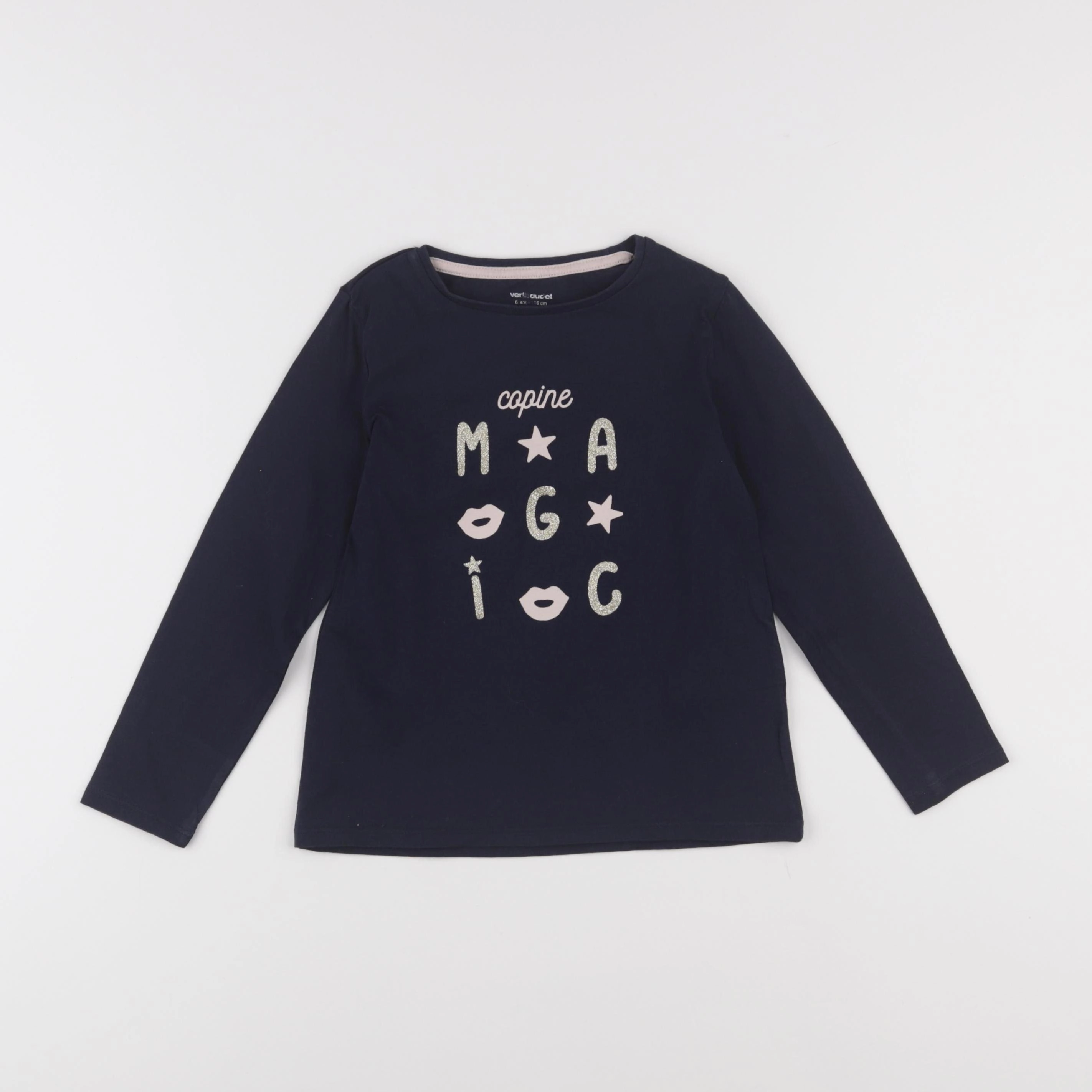 Vertbaudet - tee-shirt bleu - 6 ans