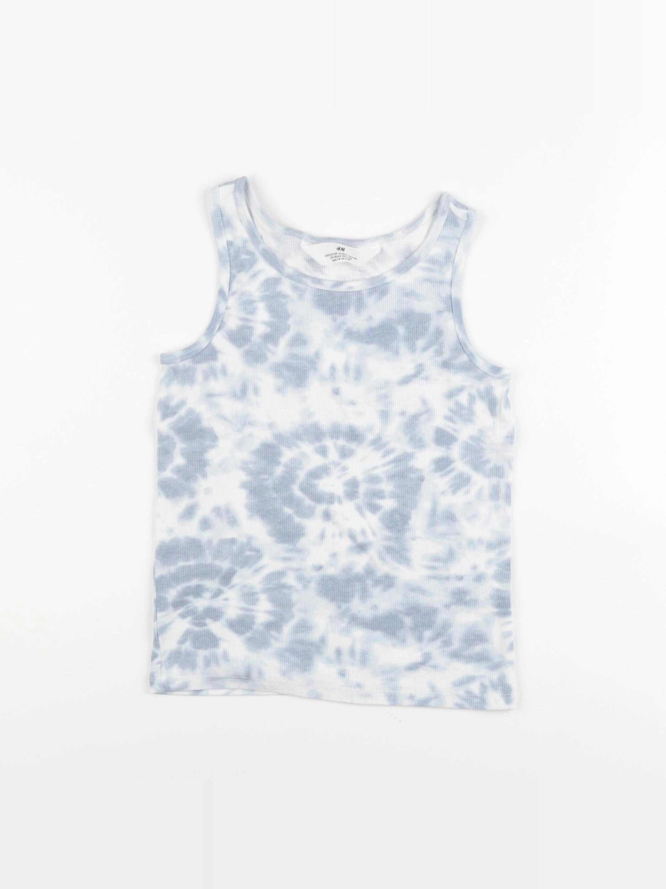 H&M - débardeur bleu - 6/8 ans
