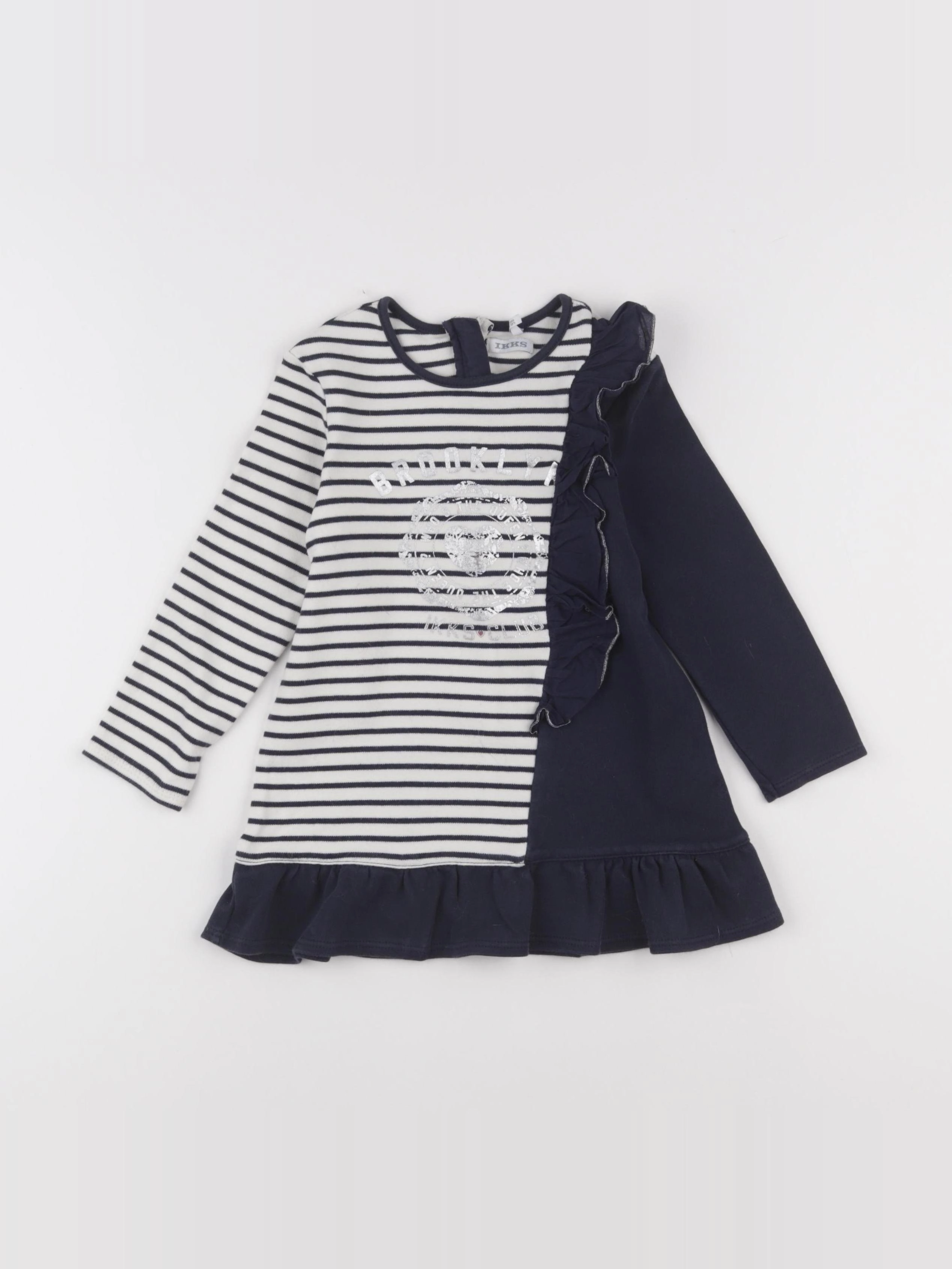 IKKS - robe beige, bleu - 3 ans