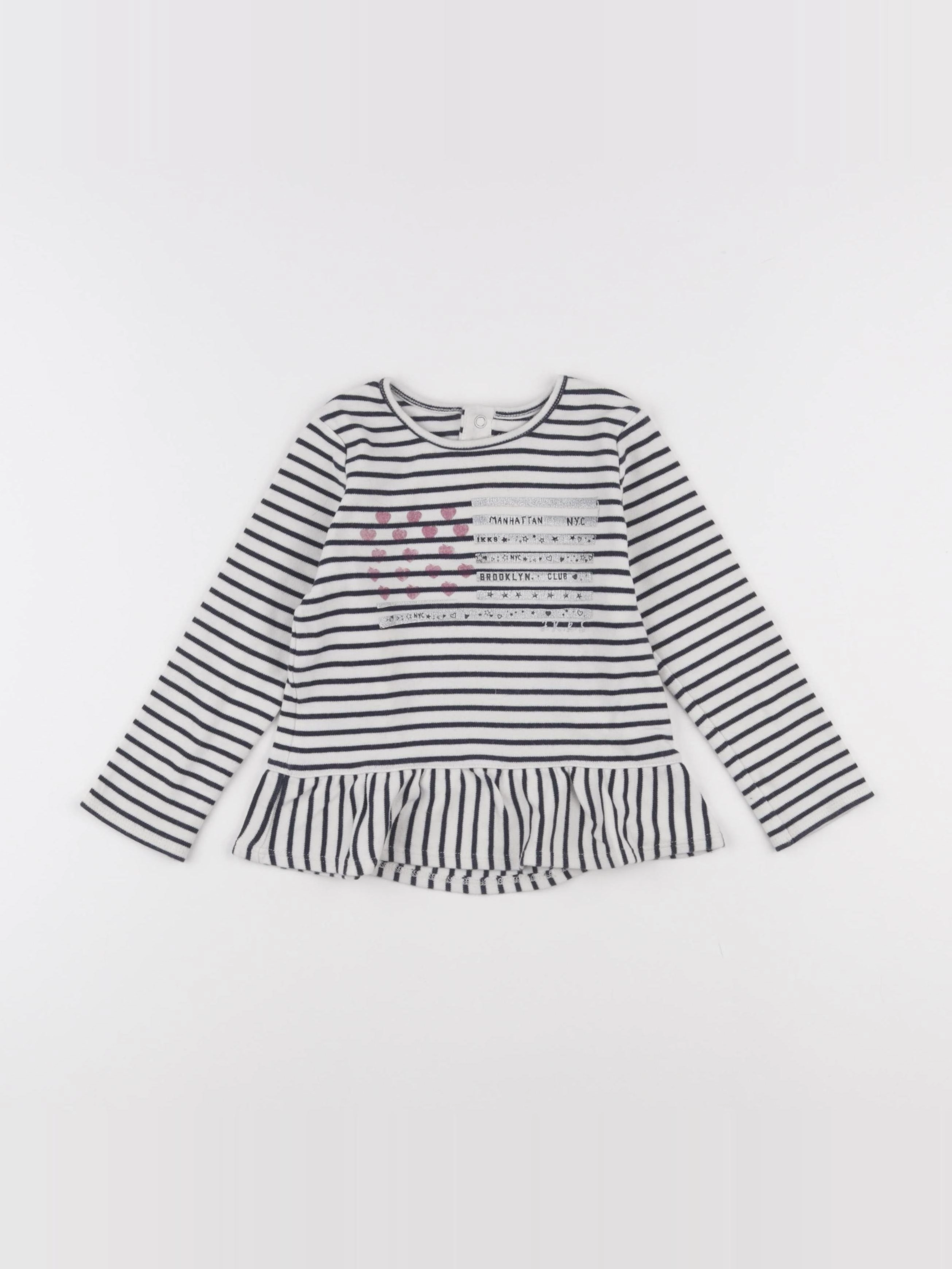 IKKS - tee-shirt bleu, beige - 3 ans