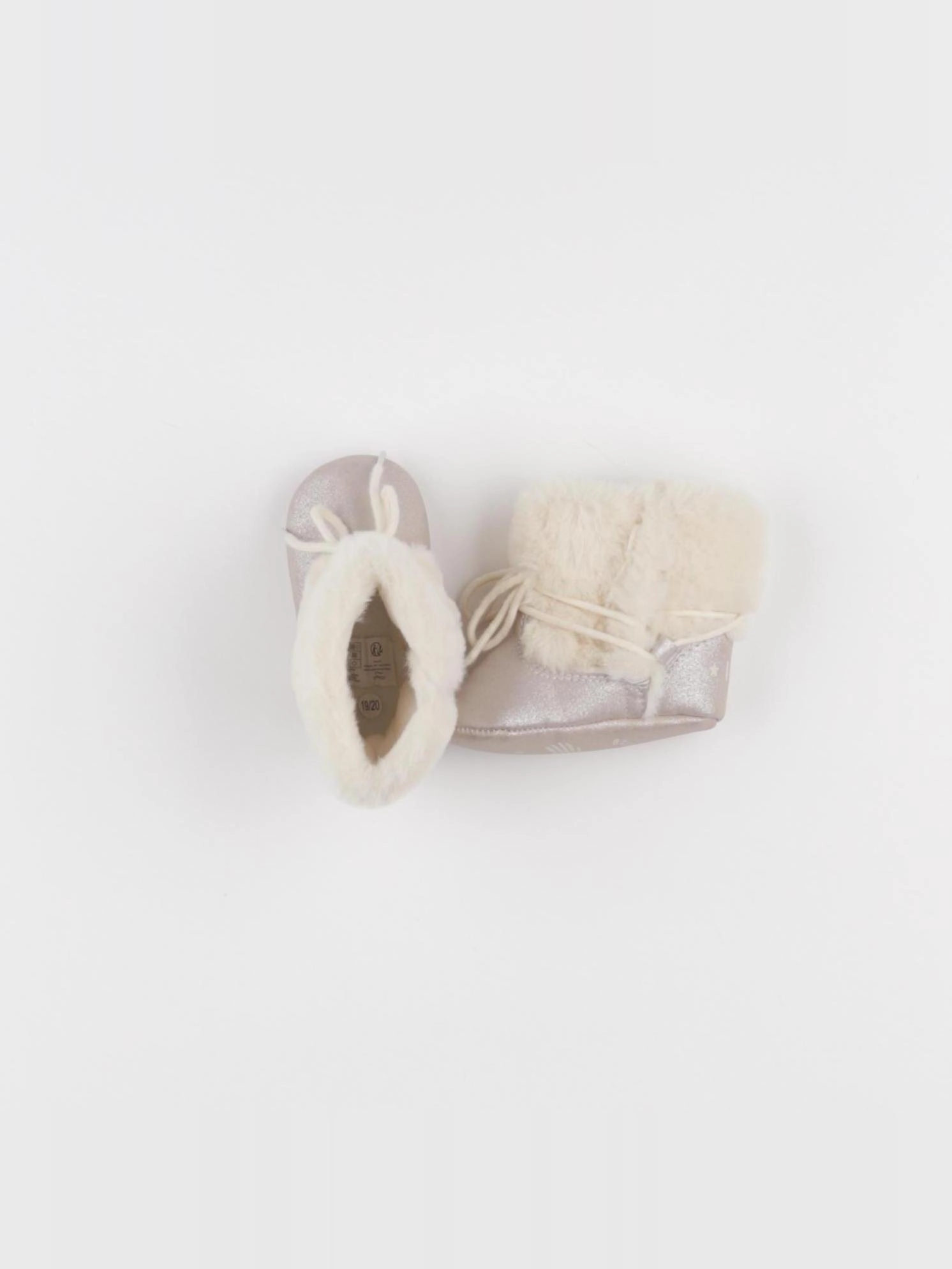 IKKS - chaussons beige, or - pointure 19/20