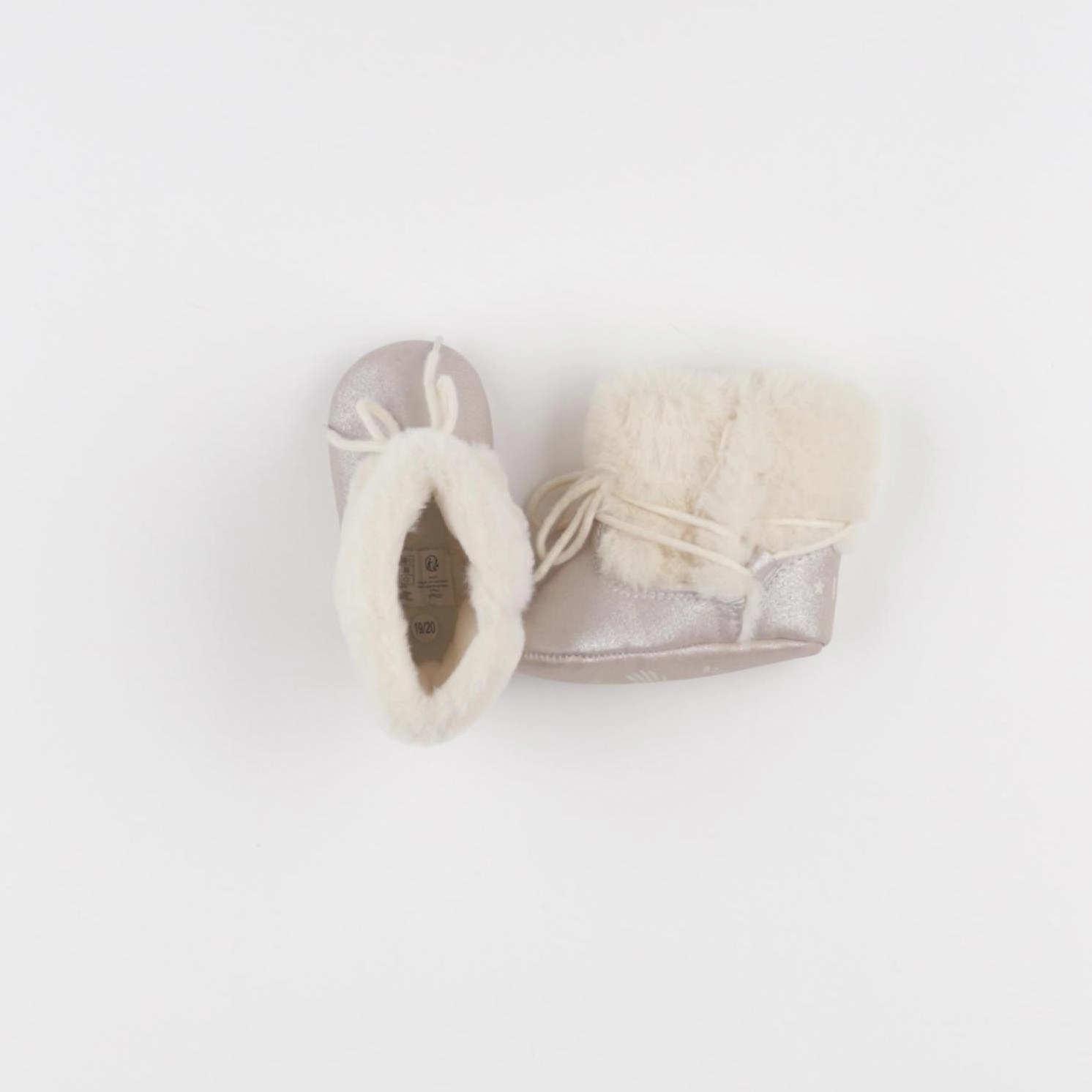 IKKS - chaussons beige, or - pointure 19/20