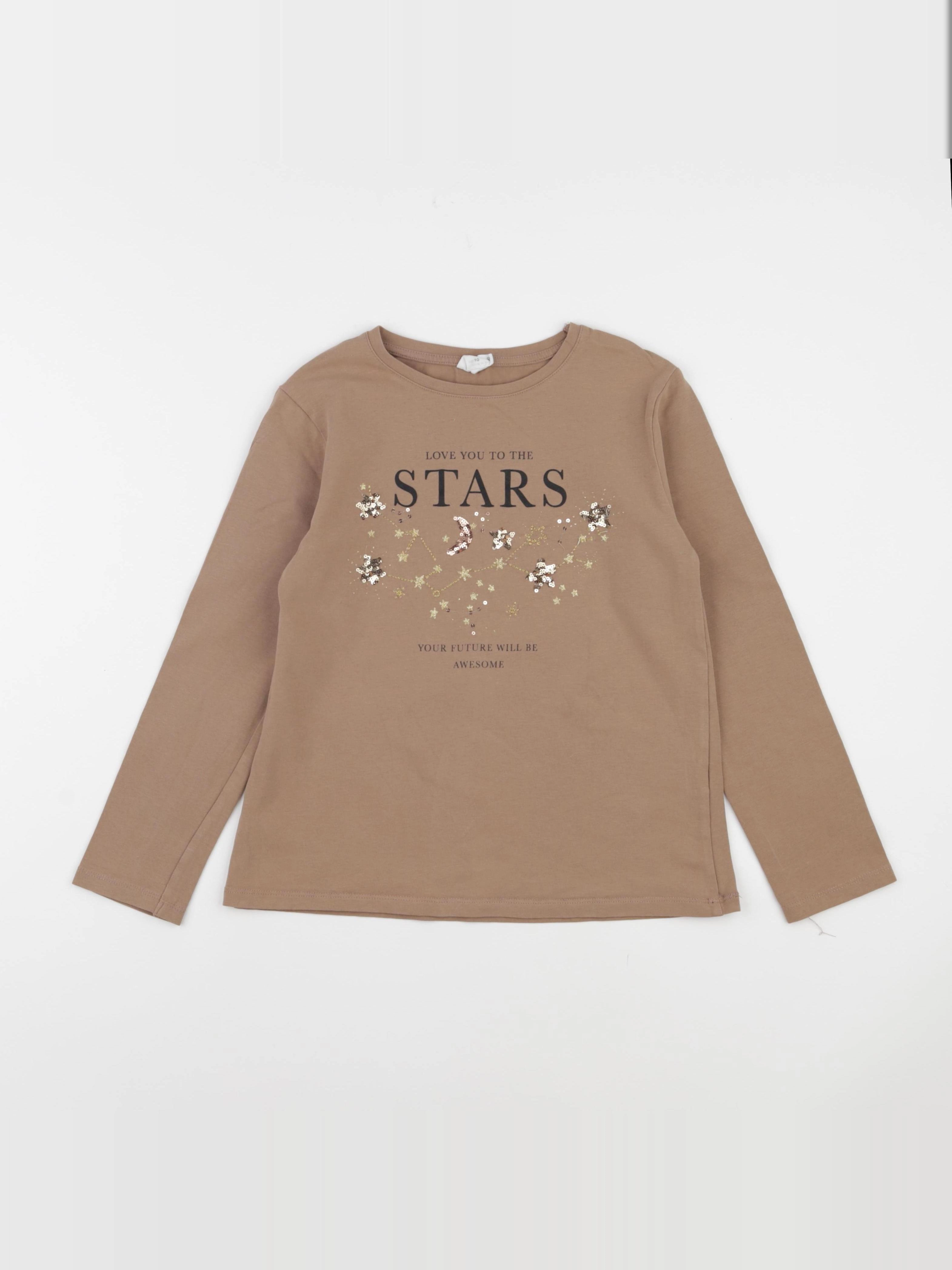 Zara - tee-shirt marron - 10 ans