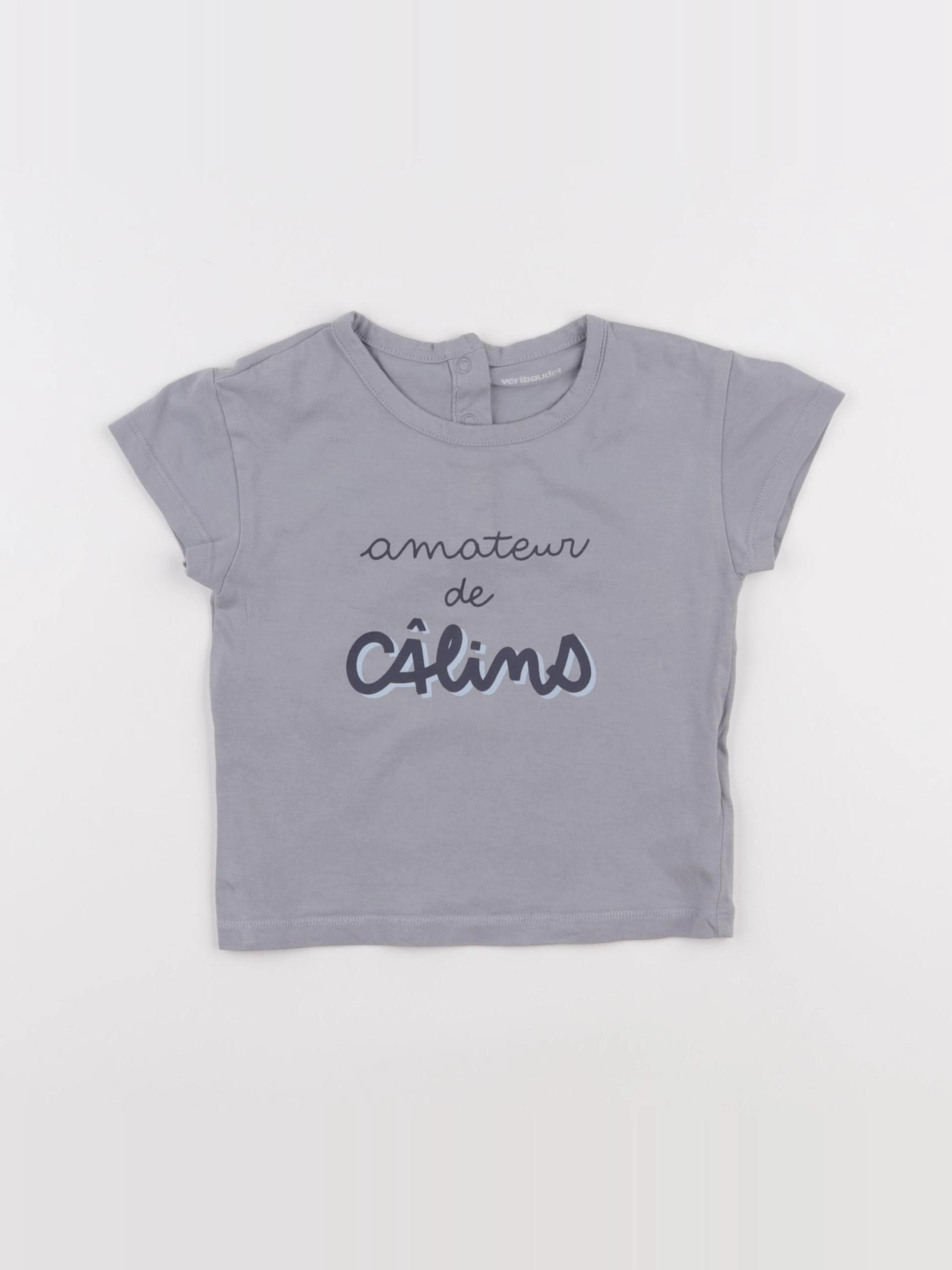 Vertbaudet - tee-shirt bleu - 18 mois