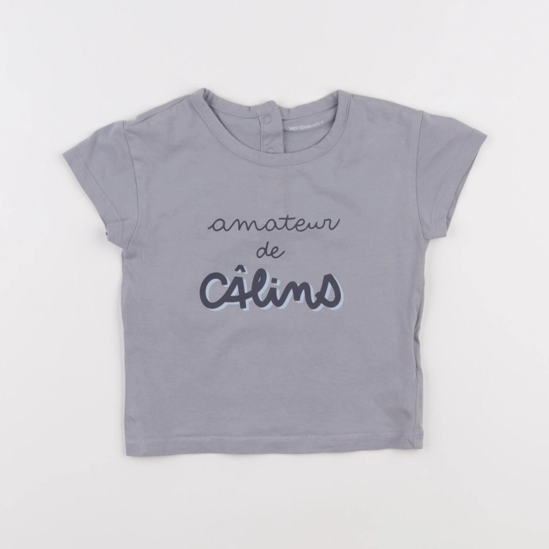 Vertbaudet - tee-shirt bleu - 18 mois