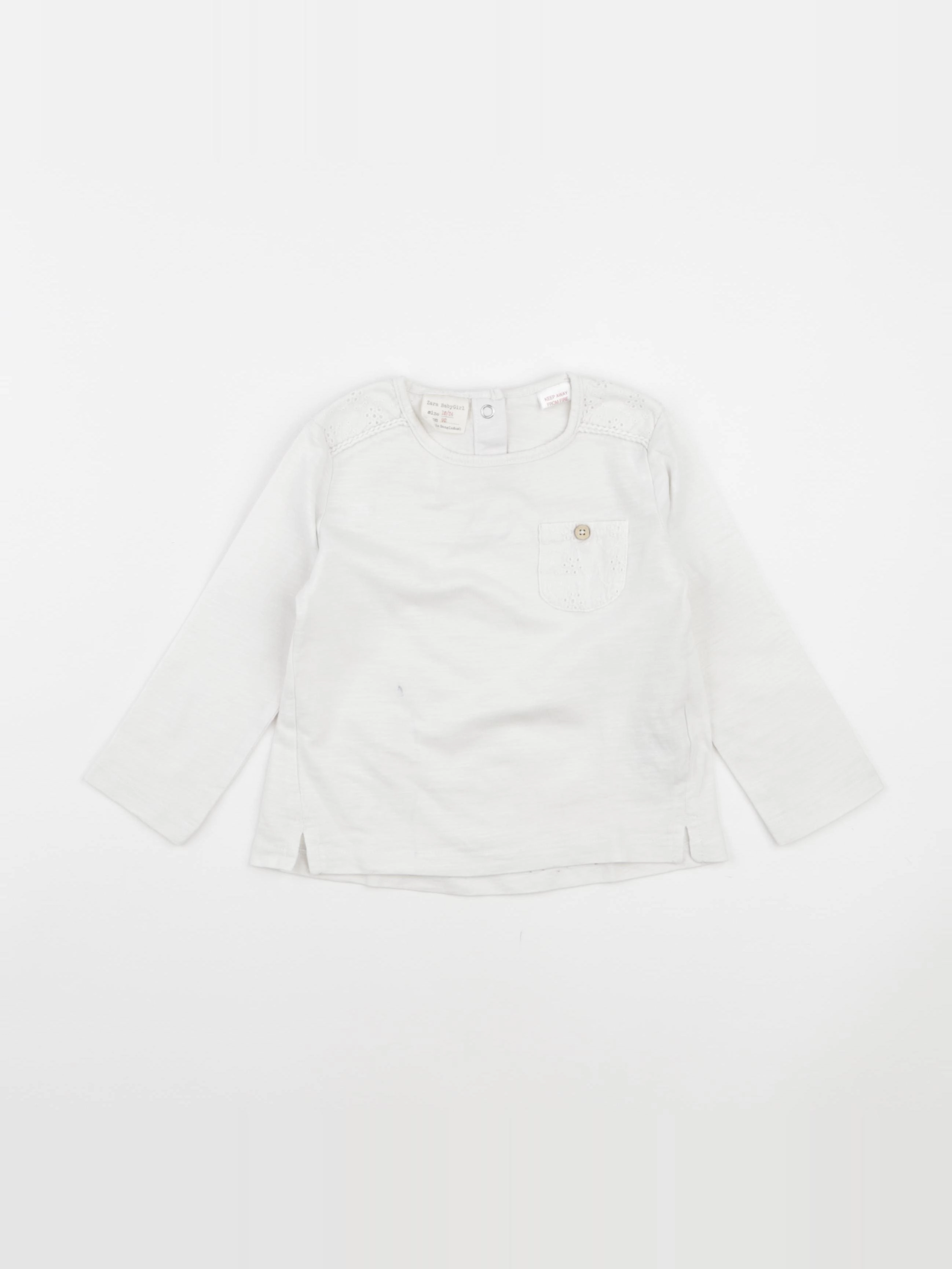 Zara - tee-shirt blanc - 18/24 mois