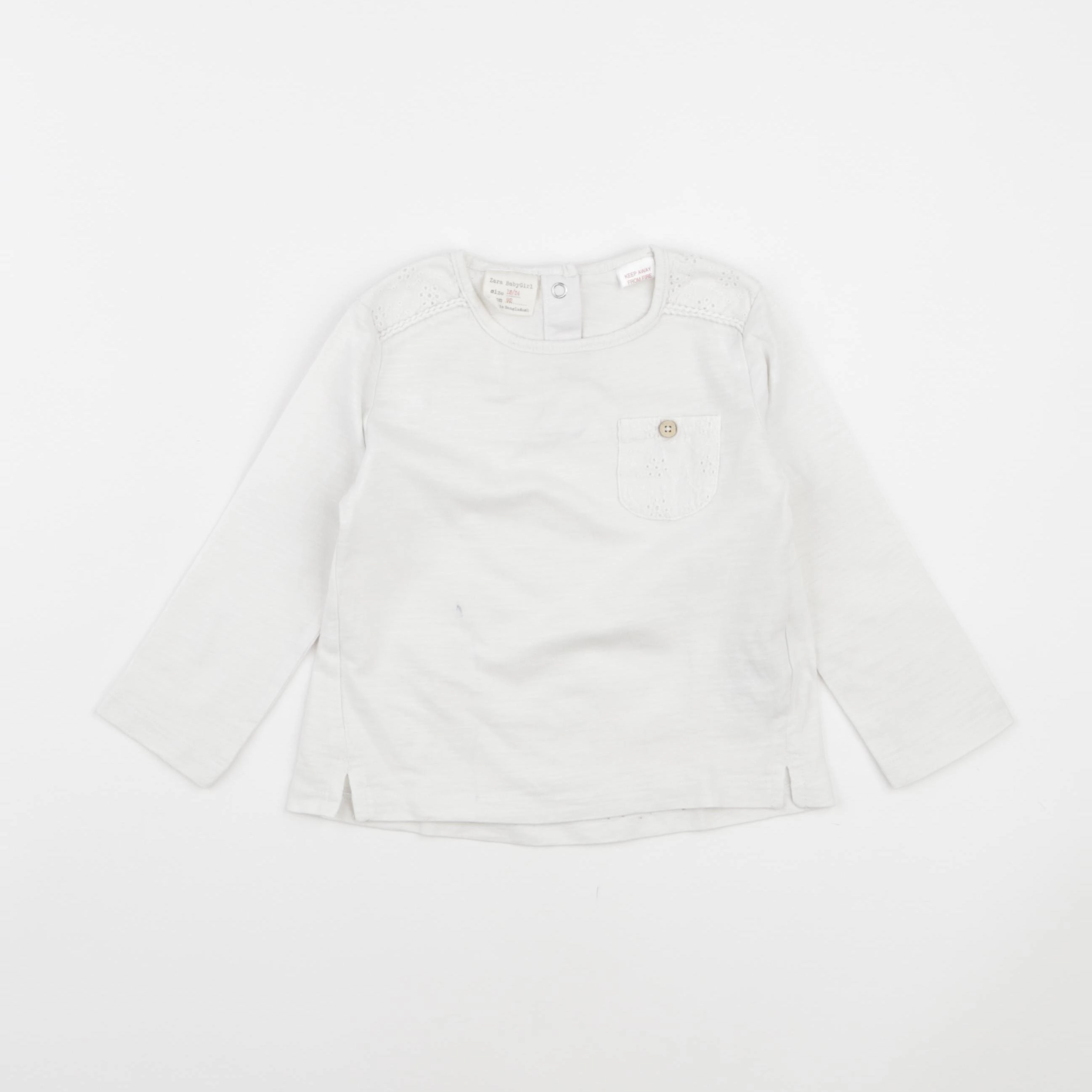 Zara - tee-shirt blanc - 18/24 mois