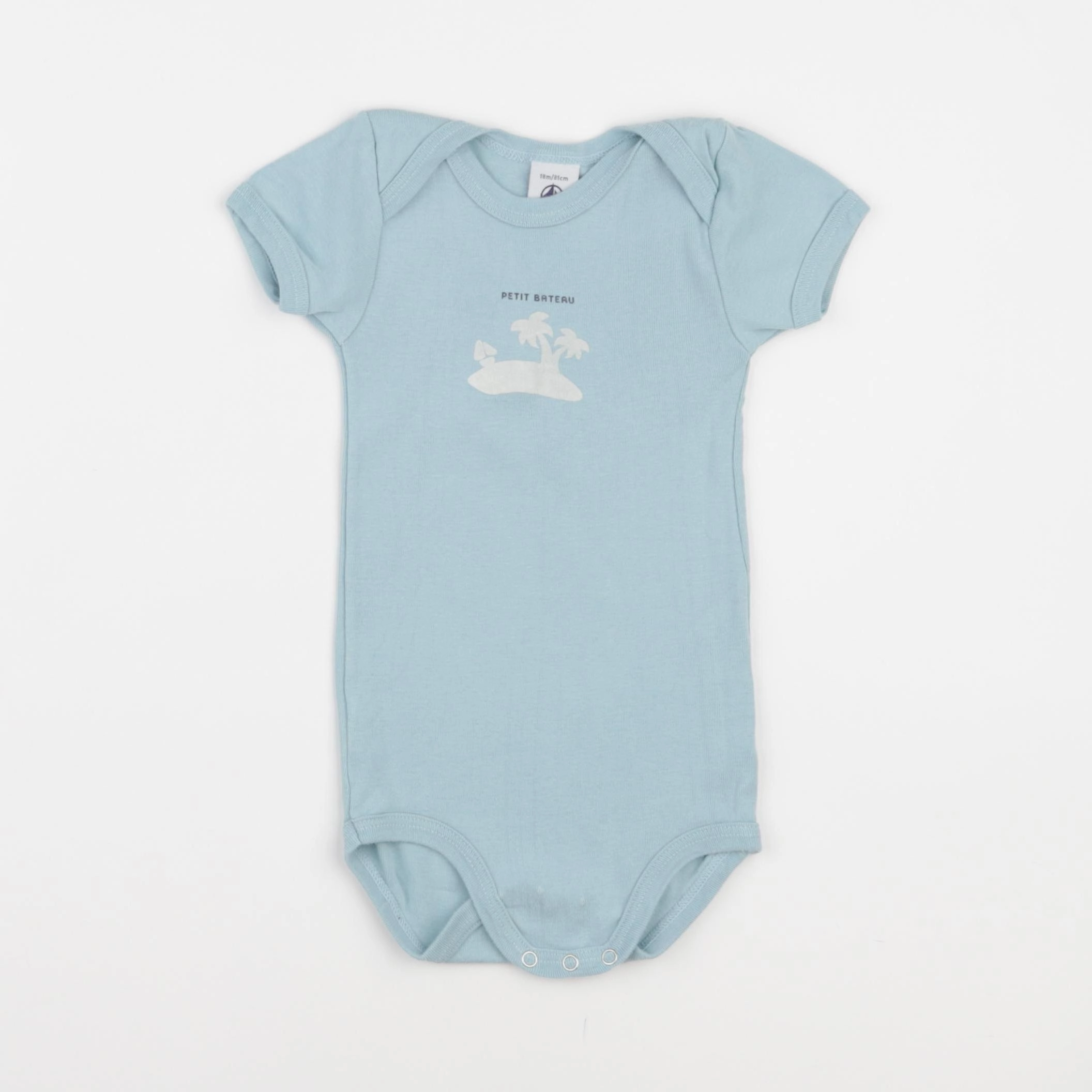 Petit Bateau - body bleu - 18 mois