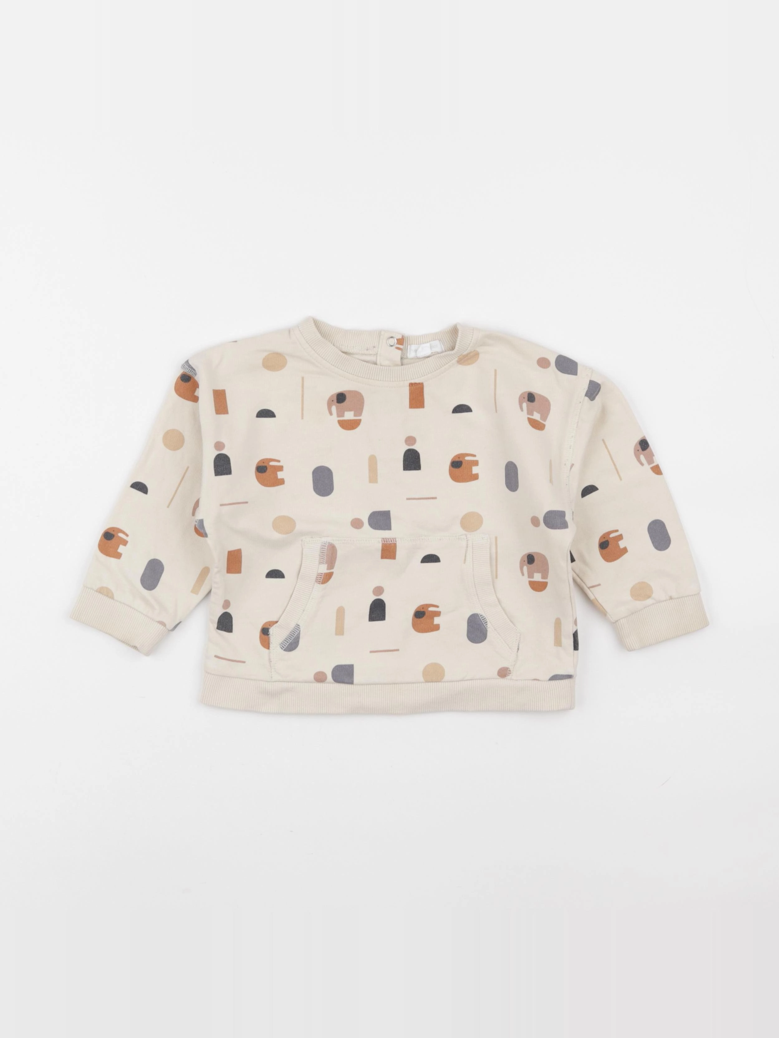 Vertbaudet - sweat beige - 24 mois