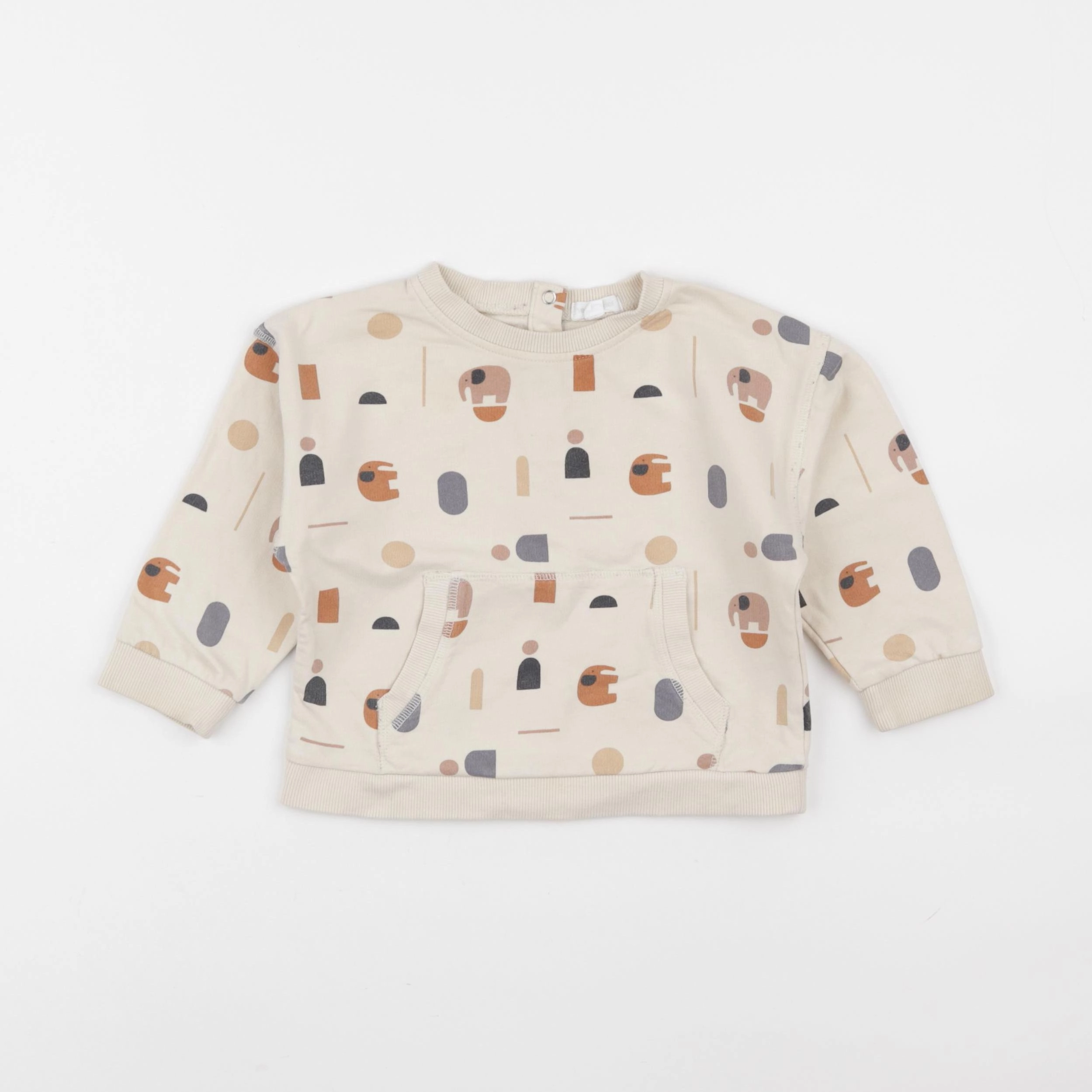 Vertbaudet - sweat beige - 24 mois