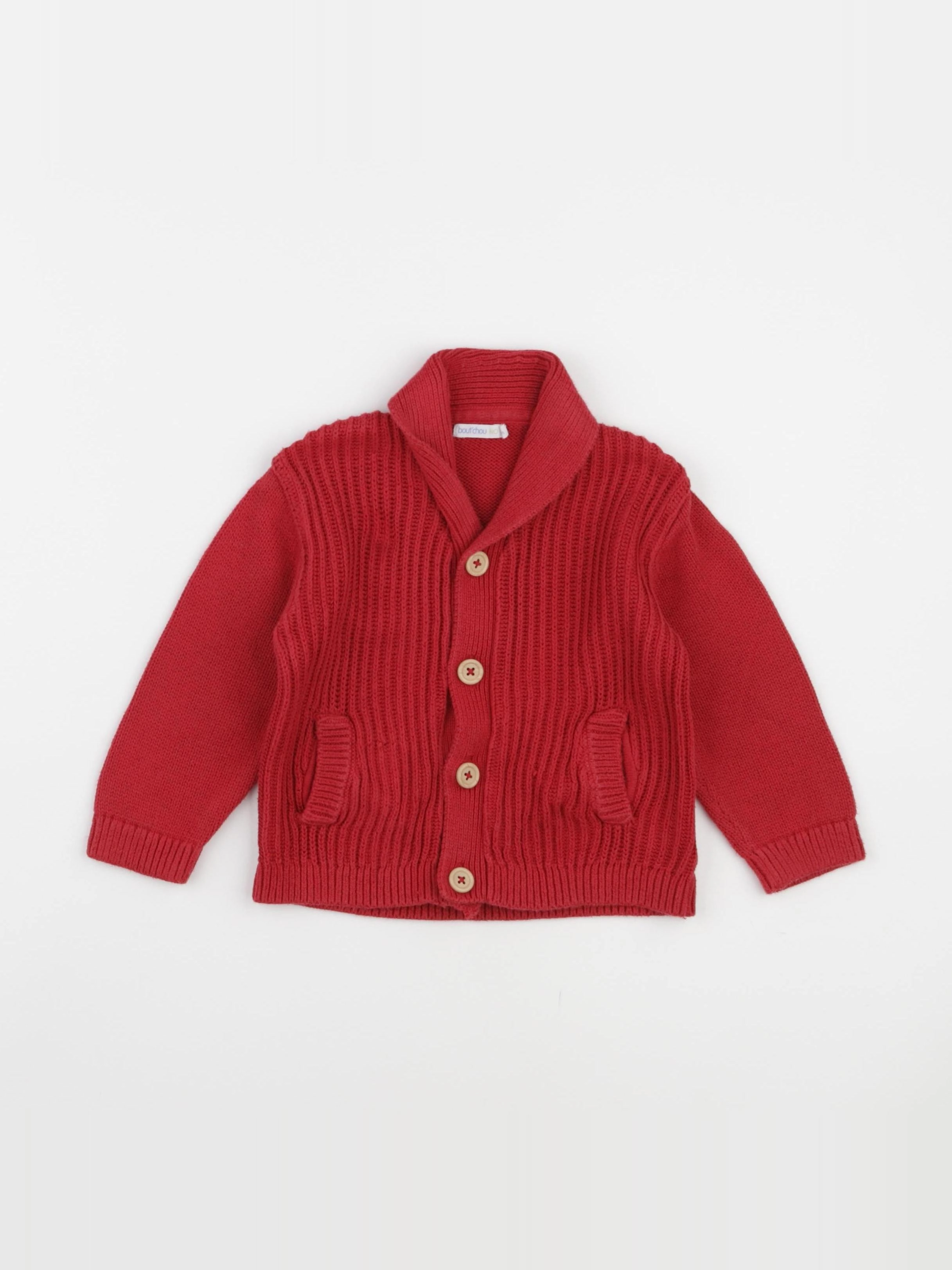 Boutchou - gilet rouge - 18 mois