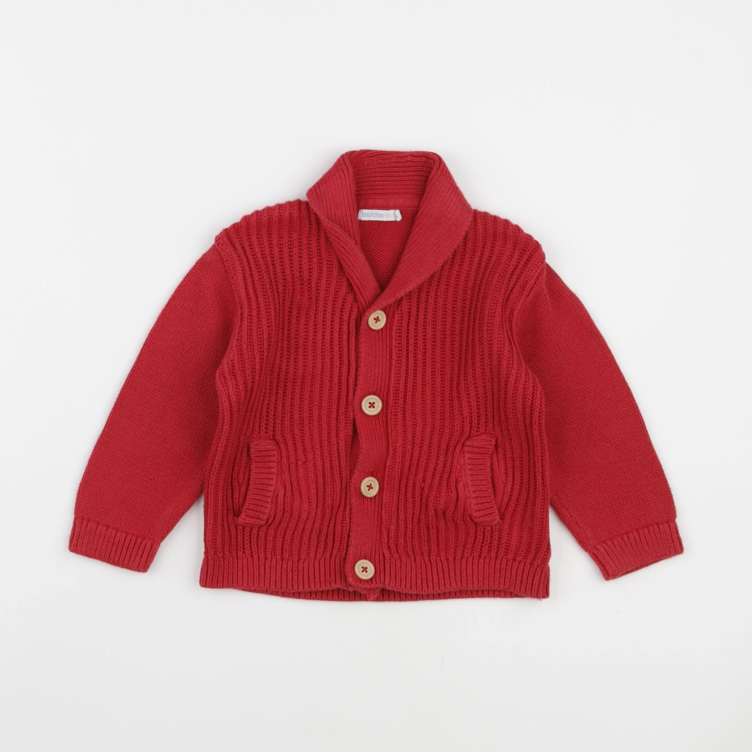 Boutchou - gilet rouge - 18 mois