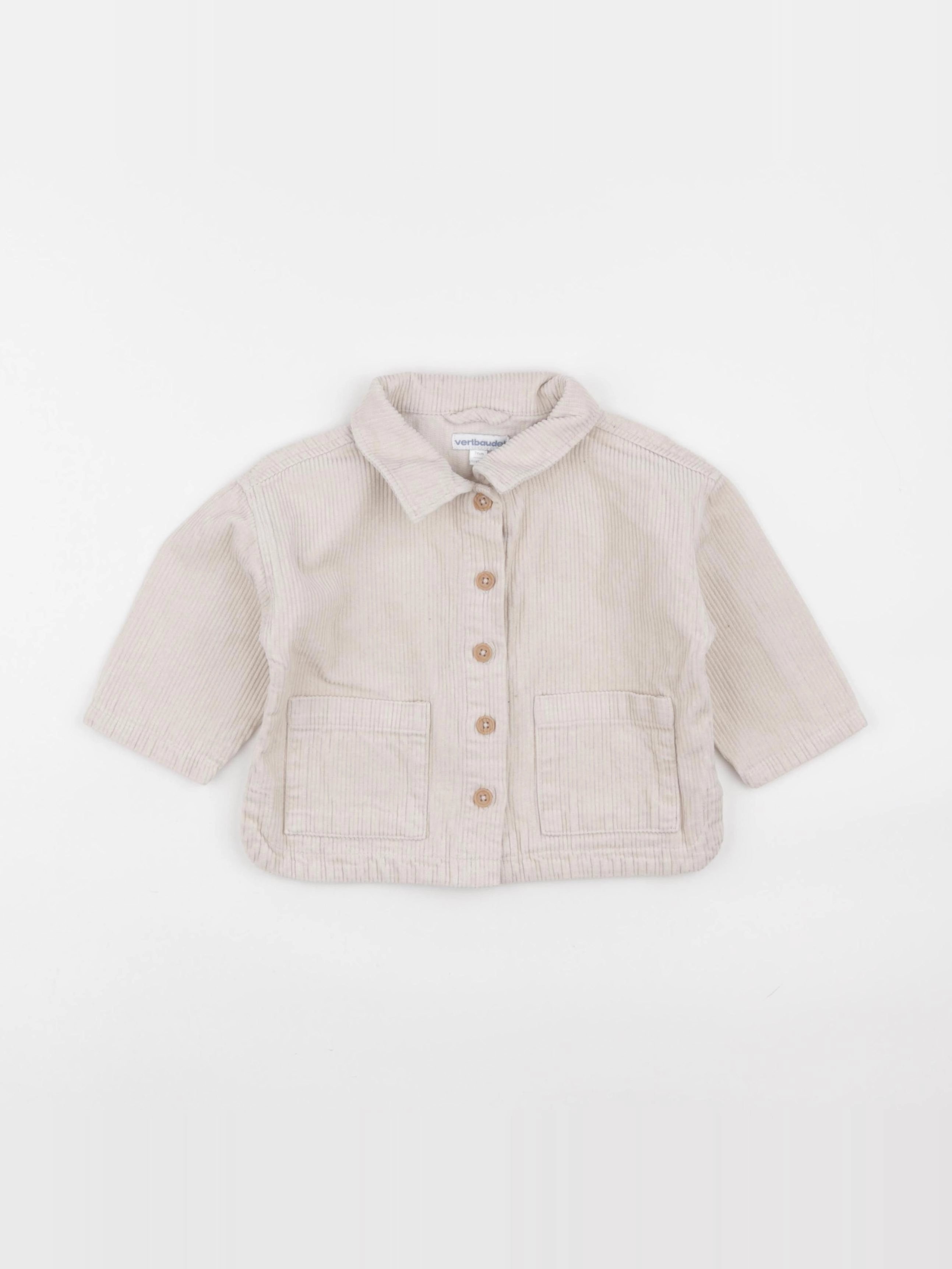 Vertbaudet - chemise beige - 12 mois