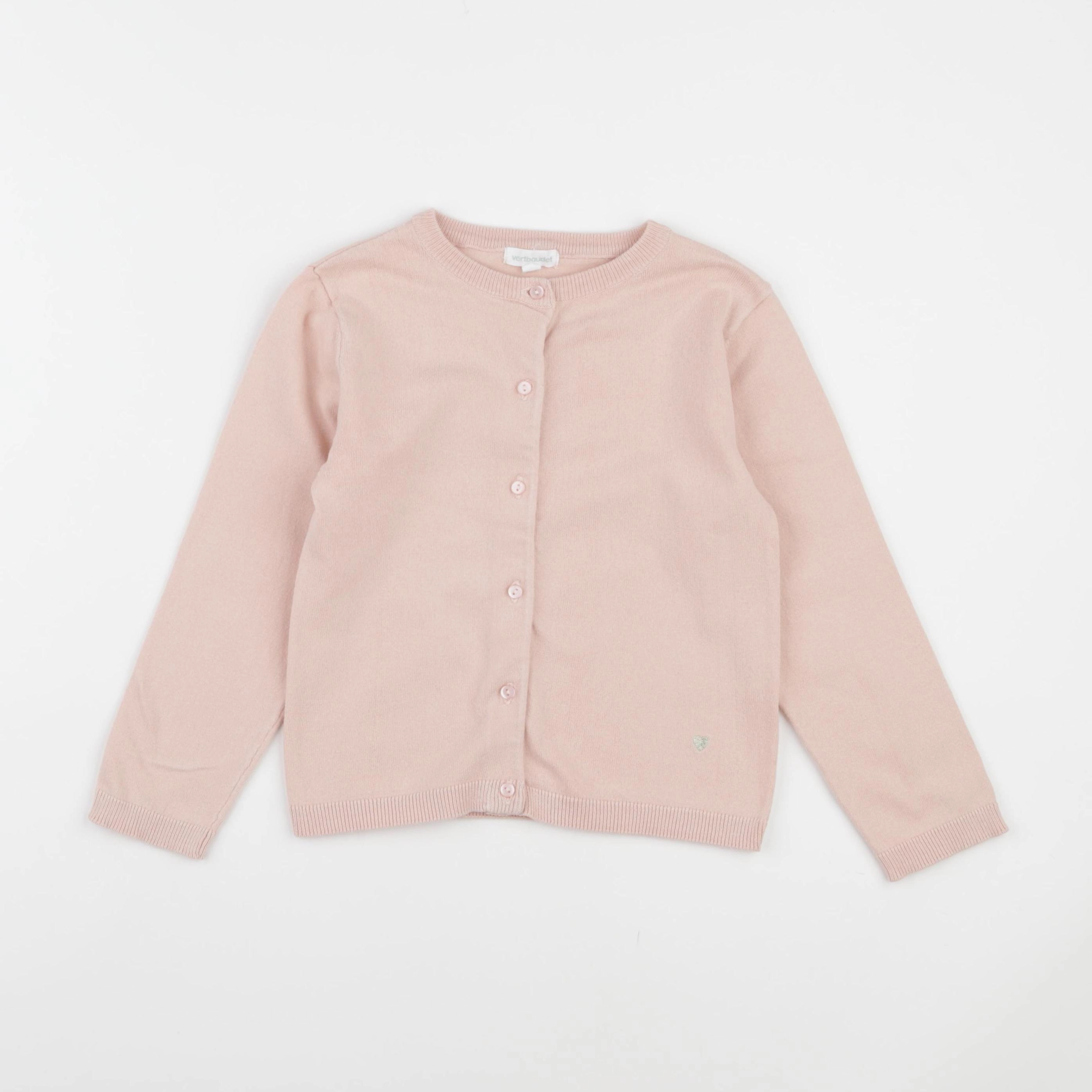 Vertbaudet - gilet rose - 6 ans