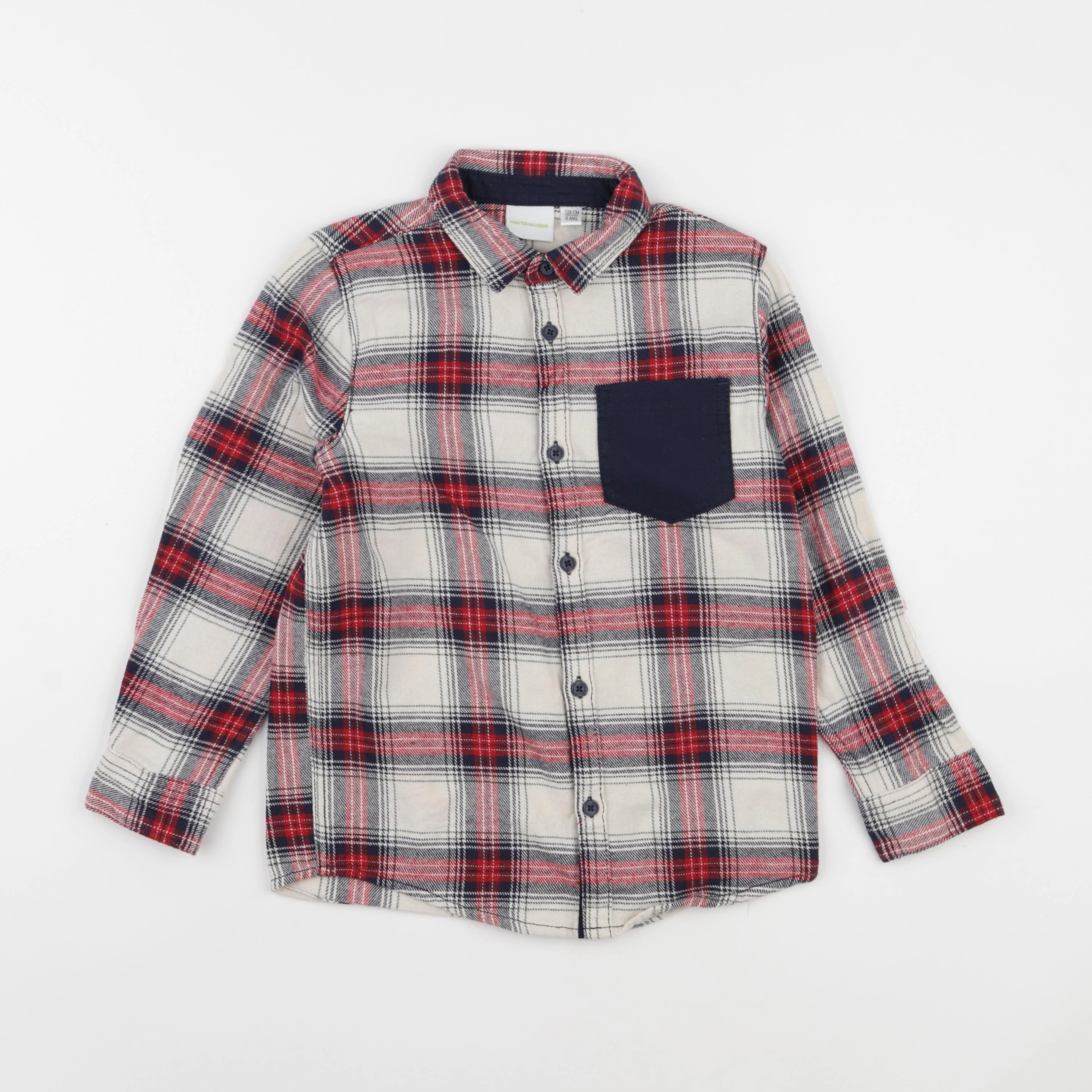 Vertbaudet - chemise multicolore - 8 ans