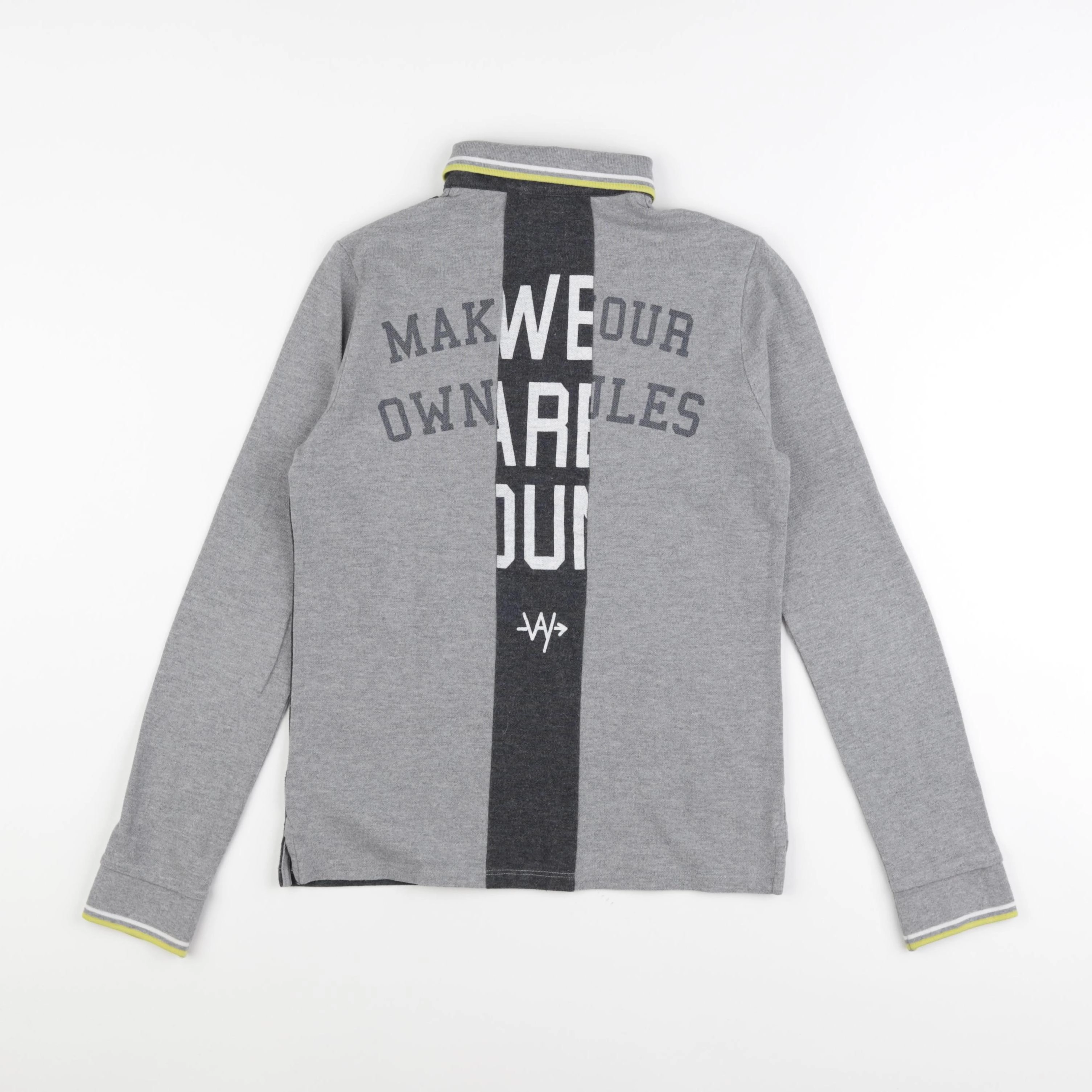 IKKS - polo imprimé au dos gris - 12 ans