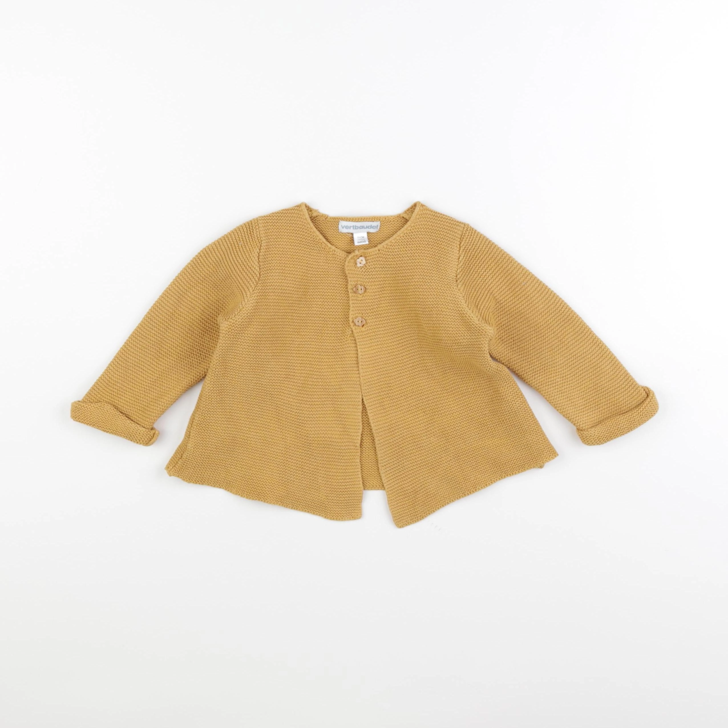 Vertbaudet - gilet jaune - 9 mois