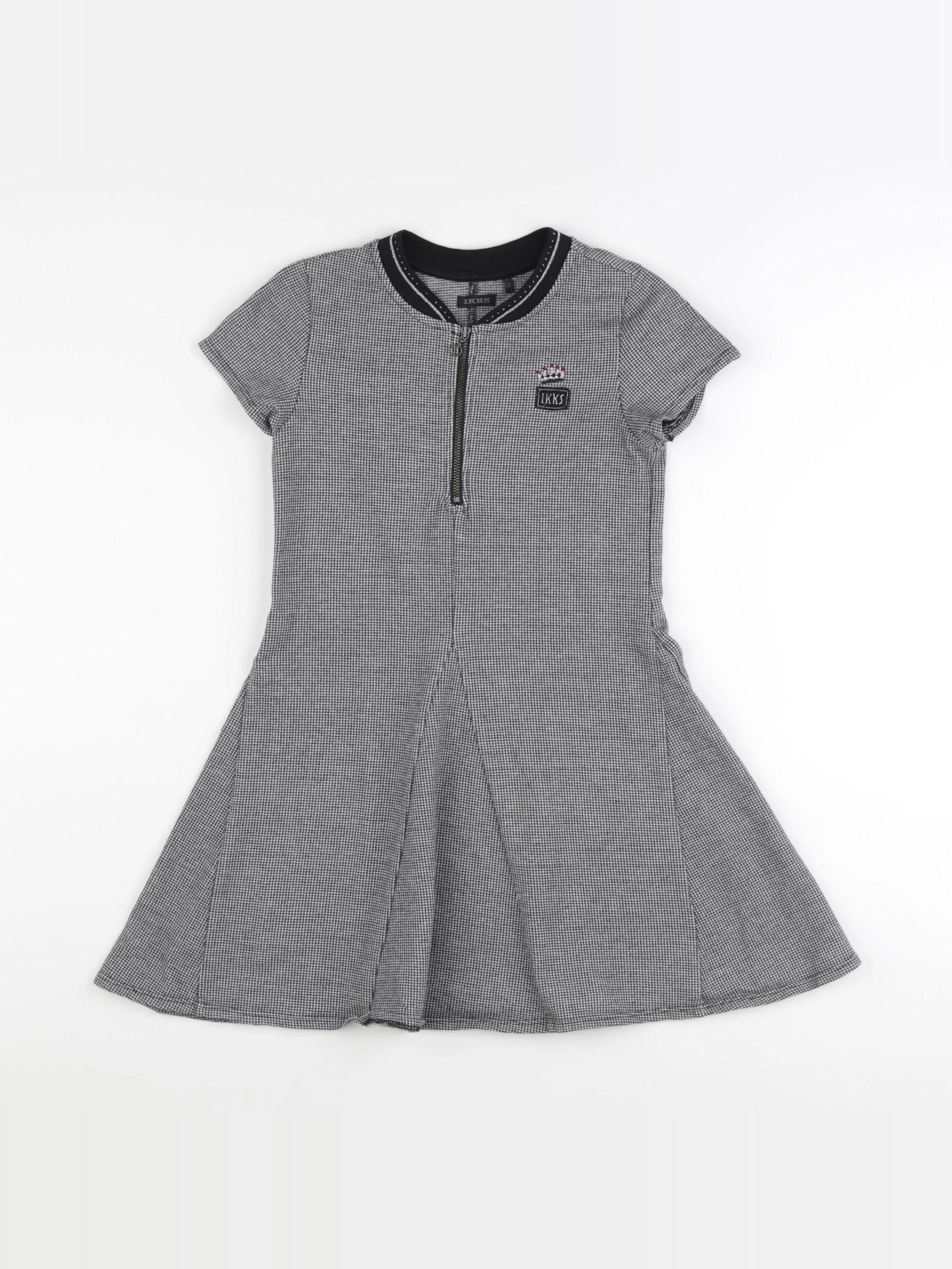 IKKS - robe noir, blanc - 8 ans