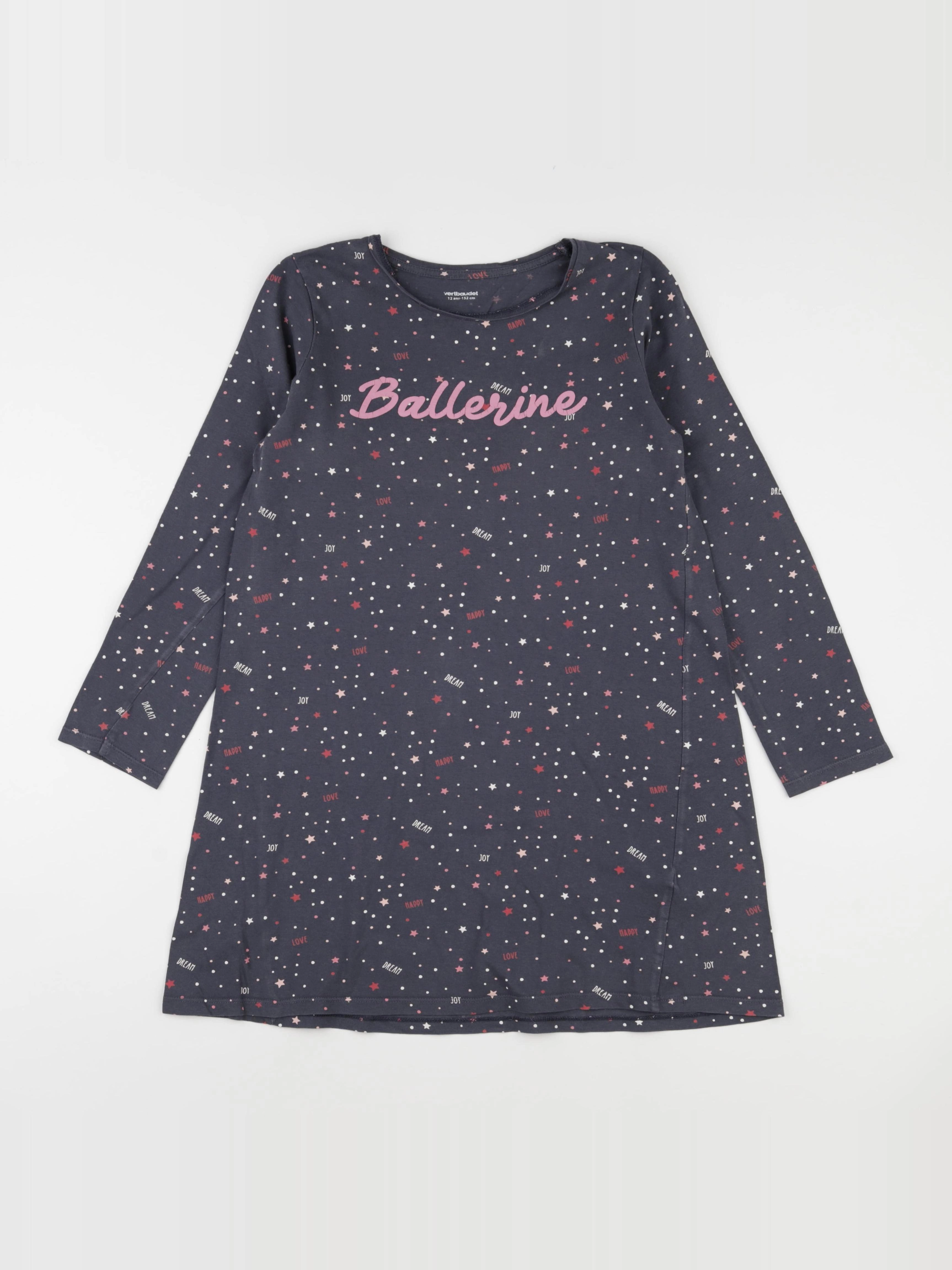 Vertbaudet - chemise de nuit coton multicolore - 12 ans