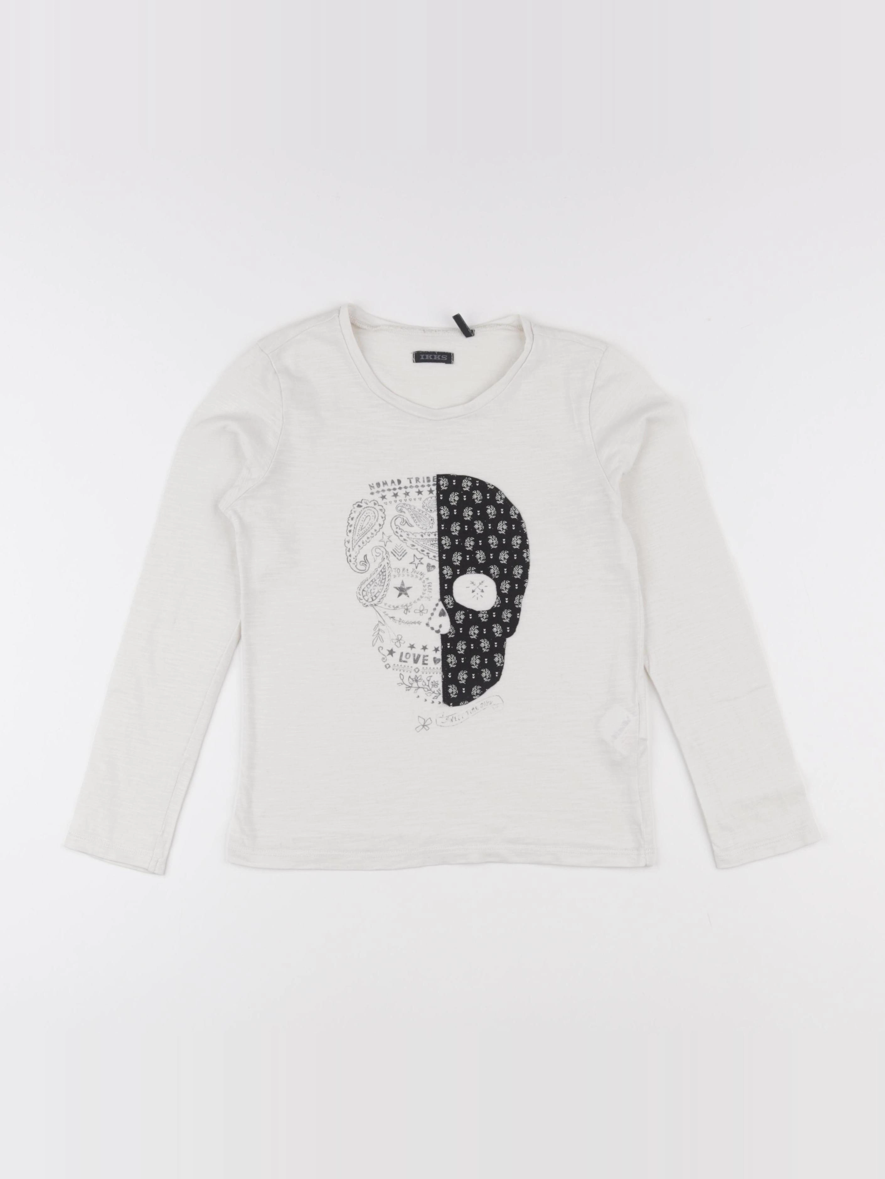 IKKS - tee-shirt blanc - 8 ans