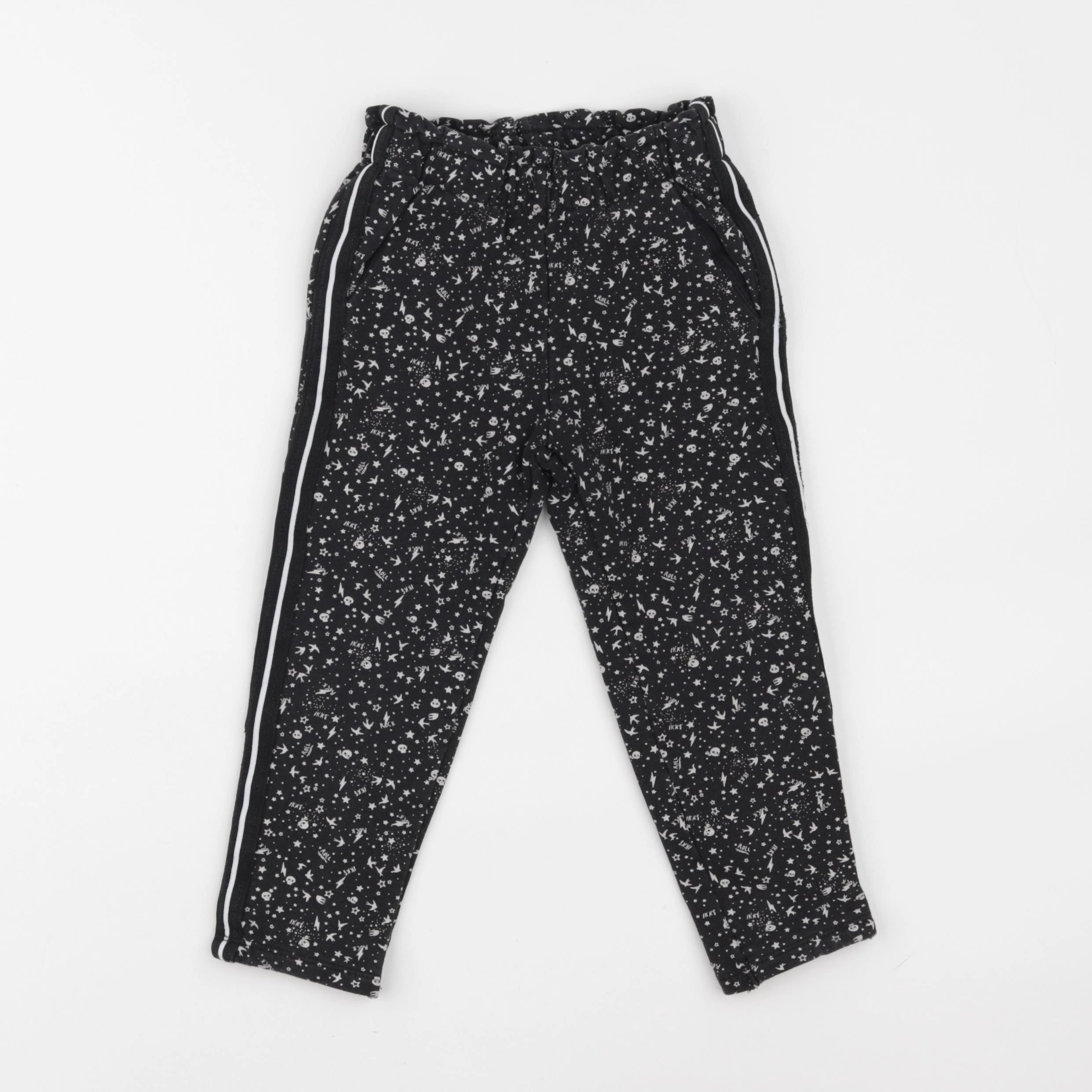 IKKS - pantalon beige, noir - 3 ans