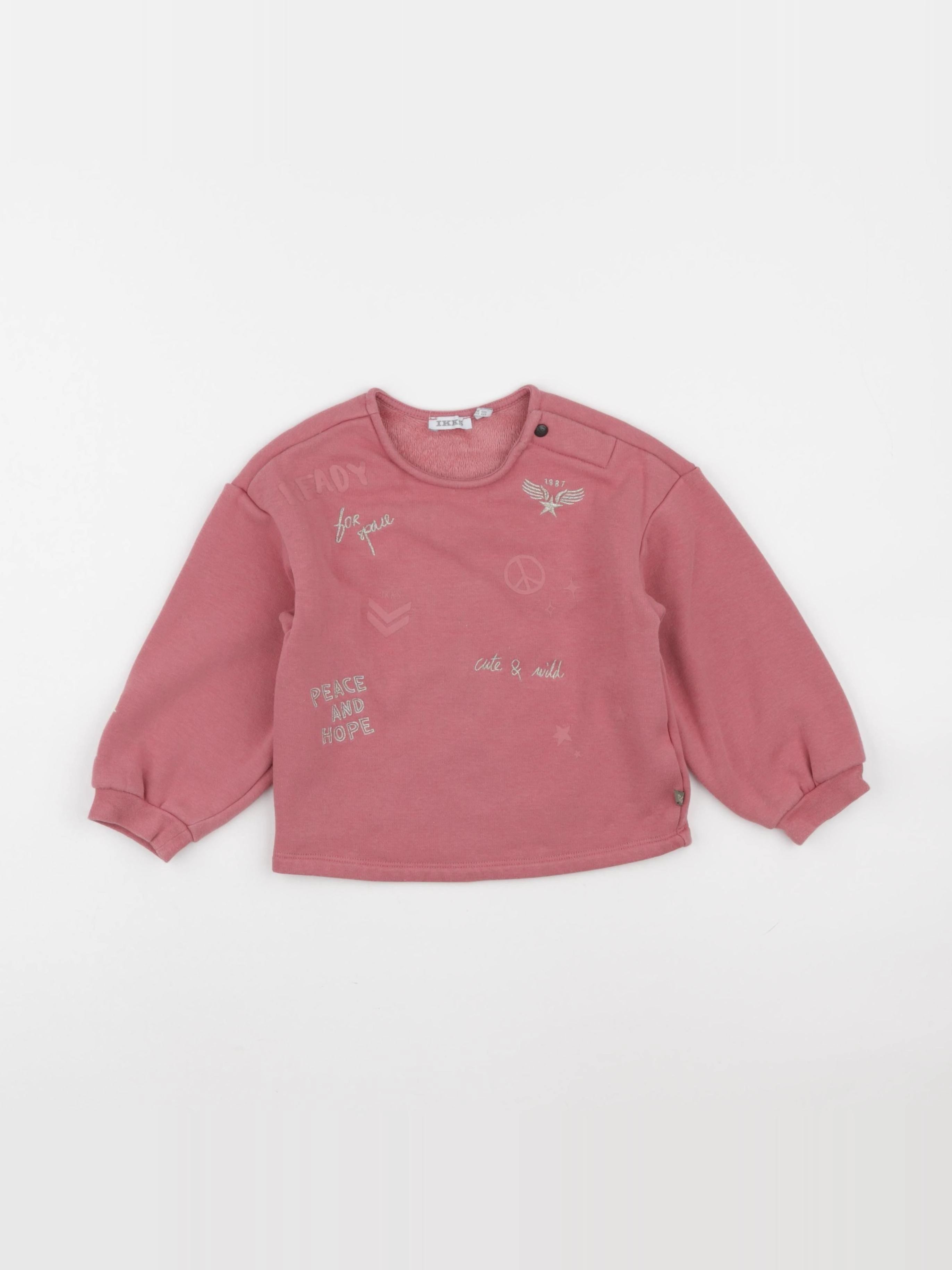 IKKS - sweat rose - 3 ans