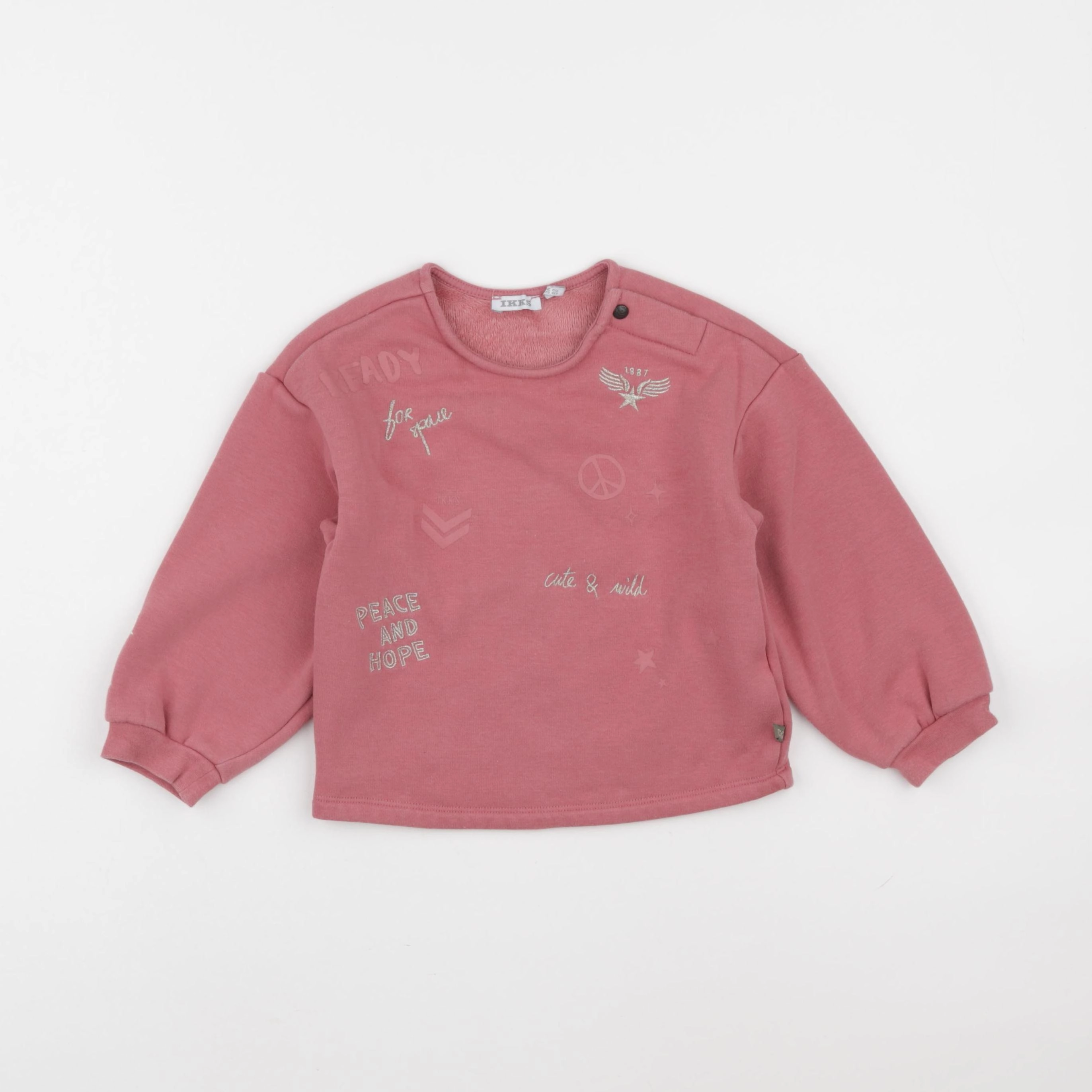 IKKS - sweat rose - 3 ans